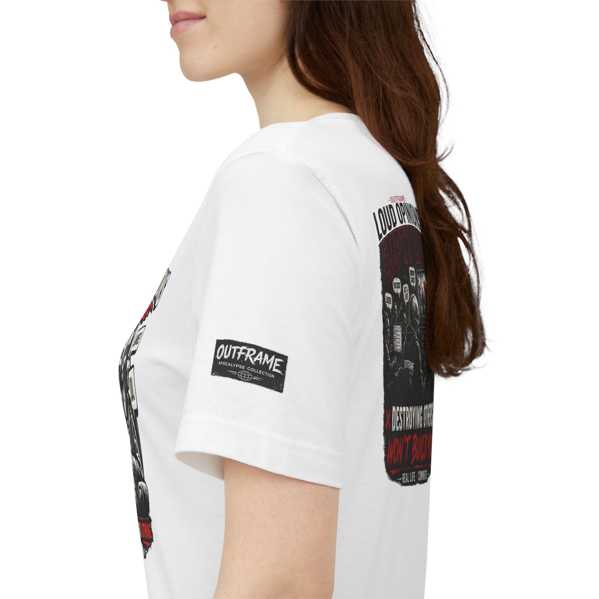 Loud Opinions. Empty Lives. – Apocalypse Collection Premium Graphic T-Shirt | OUTFRAME