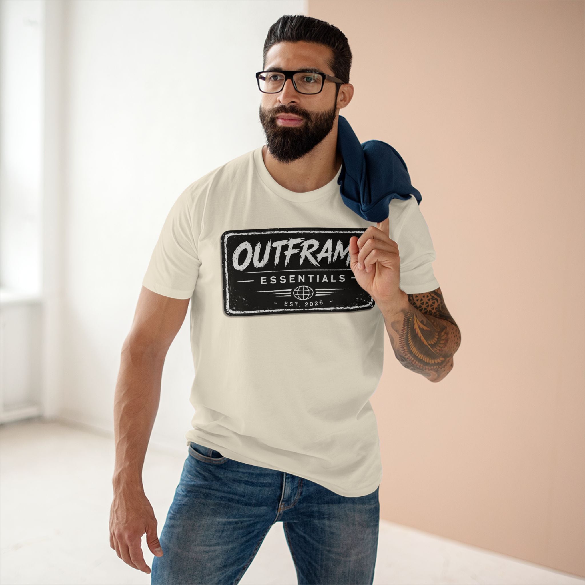 OUTFRAME® Essentials Logo T-Shirt | Premium Minimalist Streetwear | Signature Collection