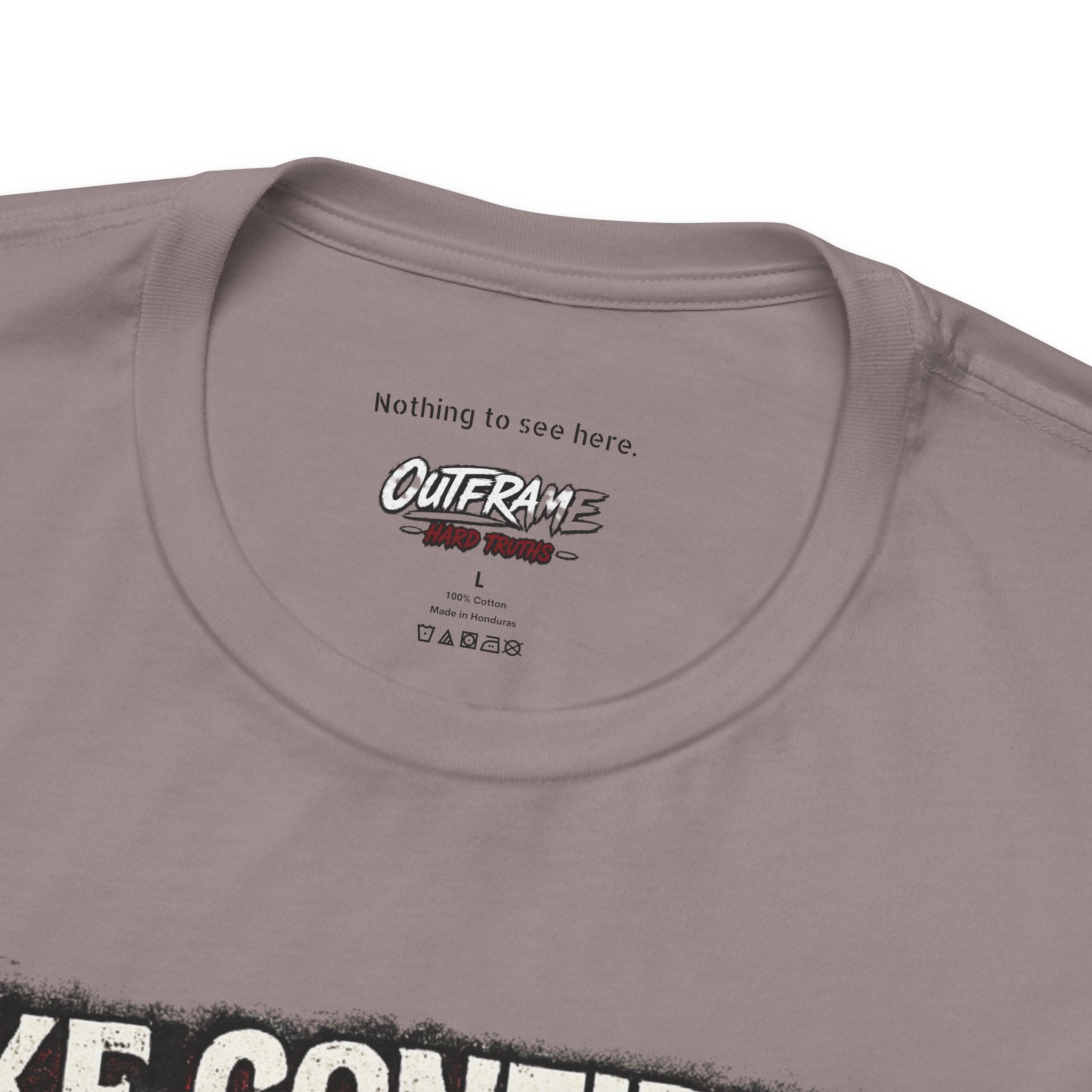 OUTFRAME Hard Truths – Fake Confidence | Premium Graphic Streetwear T-Shirt