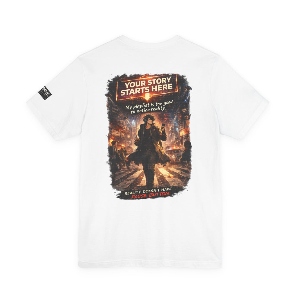 Main Character Graphic Tee — "Your Story Starts Here" Anime Streetwear