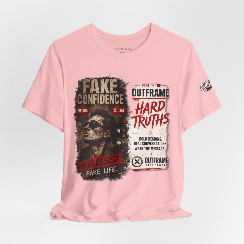 Fake Confidence – OUTFRAME Hard Truths Editorial Graphic T-Shirt