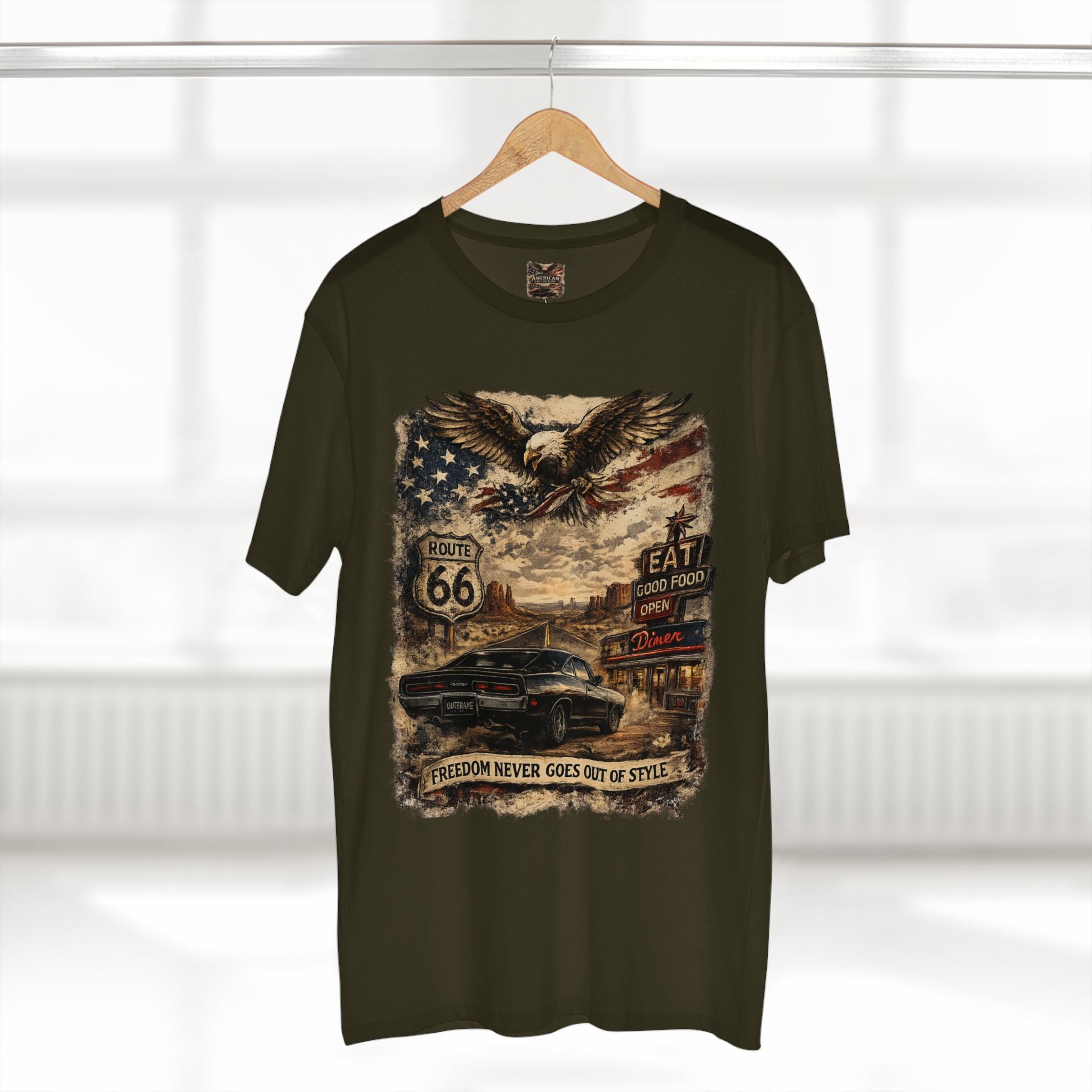 Freedom Never Goes Out of Style – Vintage American Muscle Car T-Shirt