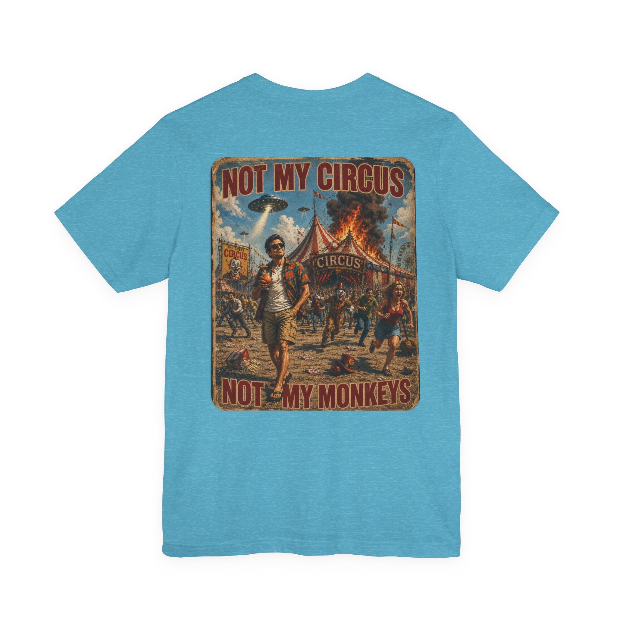 OUTFRAME – Not My Circus Not My Monkeys | Retro Apocalypse Graphic T-Shirt
