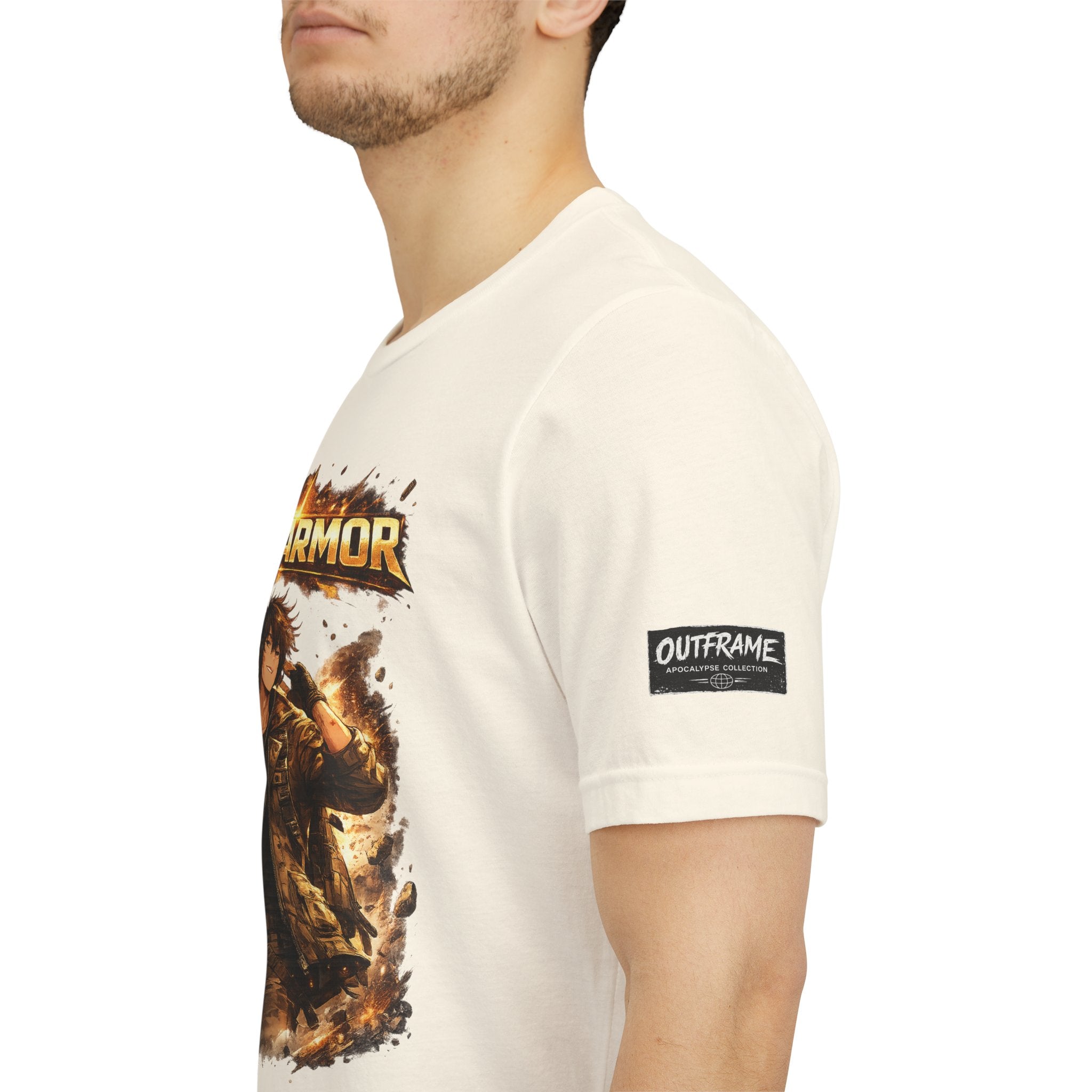 Plot Armor T-Shirt — Retro Anime Fire Graphic Tee