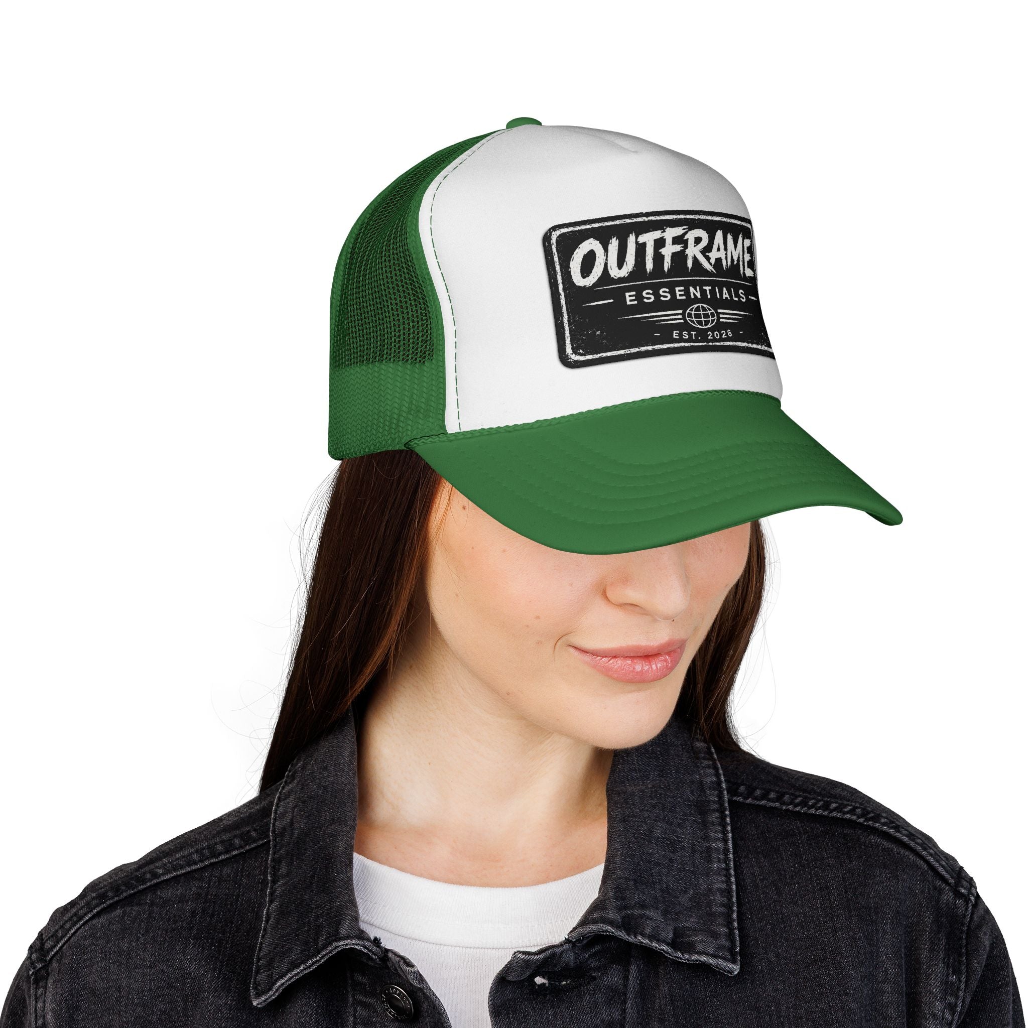 OUTFRAME Essentials – Premium Brush Logo Trucker Cap