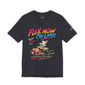 OUTFRAME™ FLEX NOW. CRY LATER. | Retro Apocalypse Graphic T-Shirt | Vintage