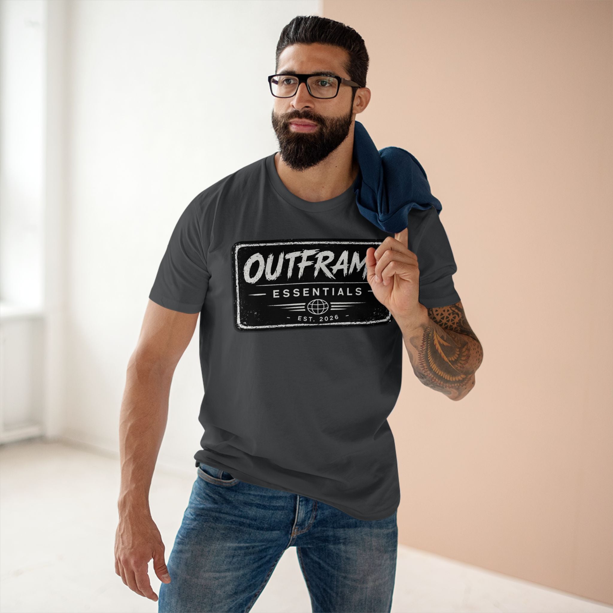 OUTFRAME® Essentials Logo T-Shirt | Premium Minimalist Streetwear | Signature Collection