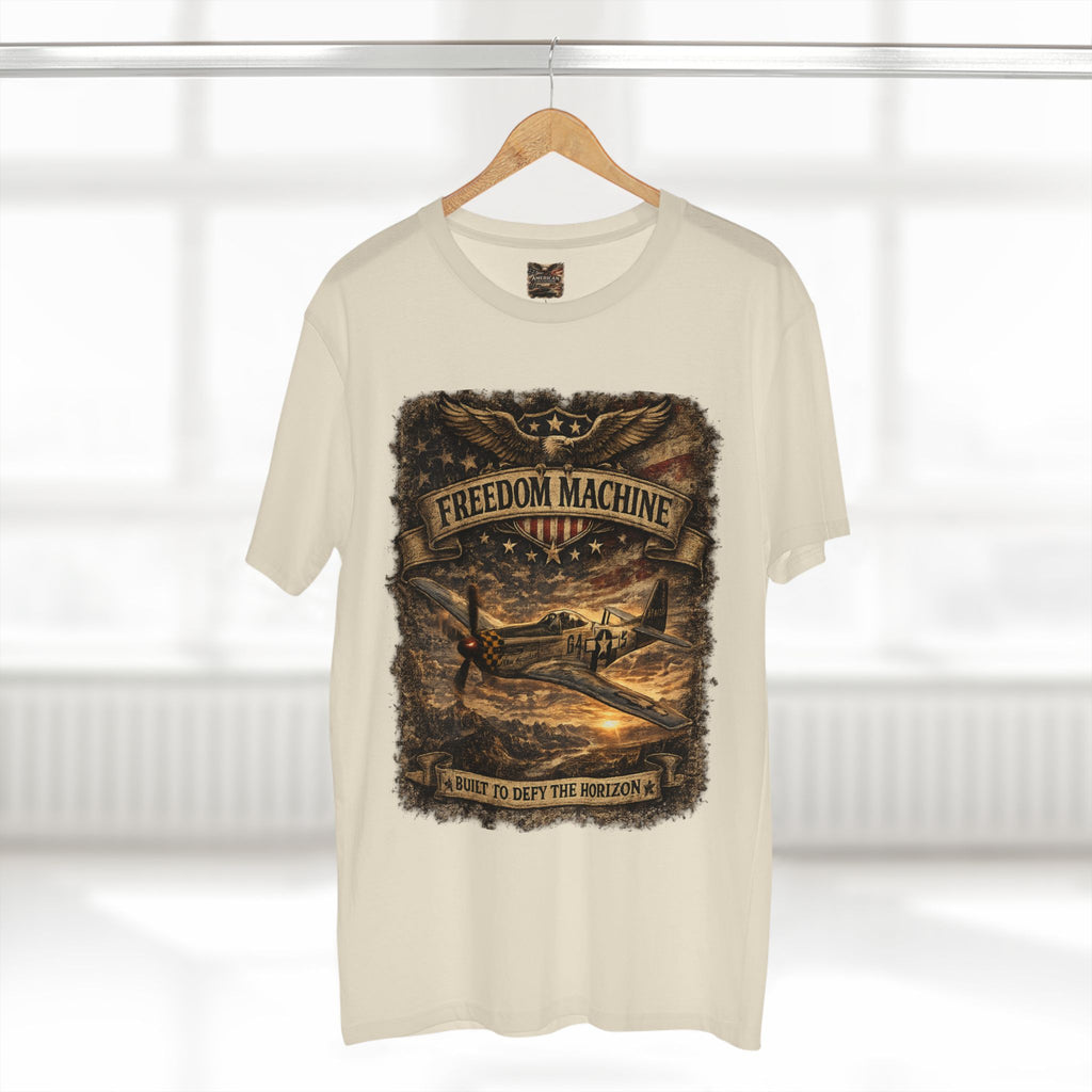 Freedom Machine – Vintage P-51 Mustang Aviation Graphic T-Shirt | American Collection