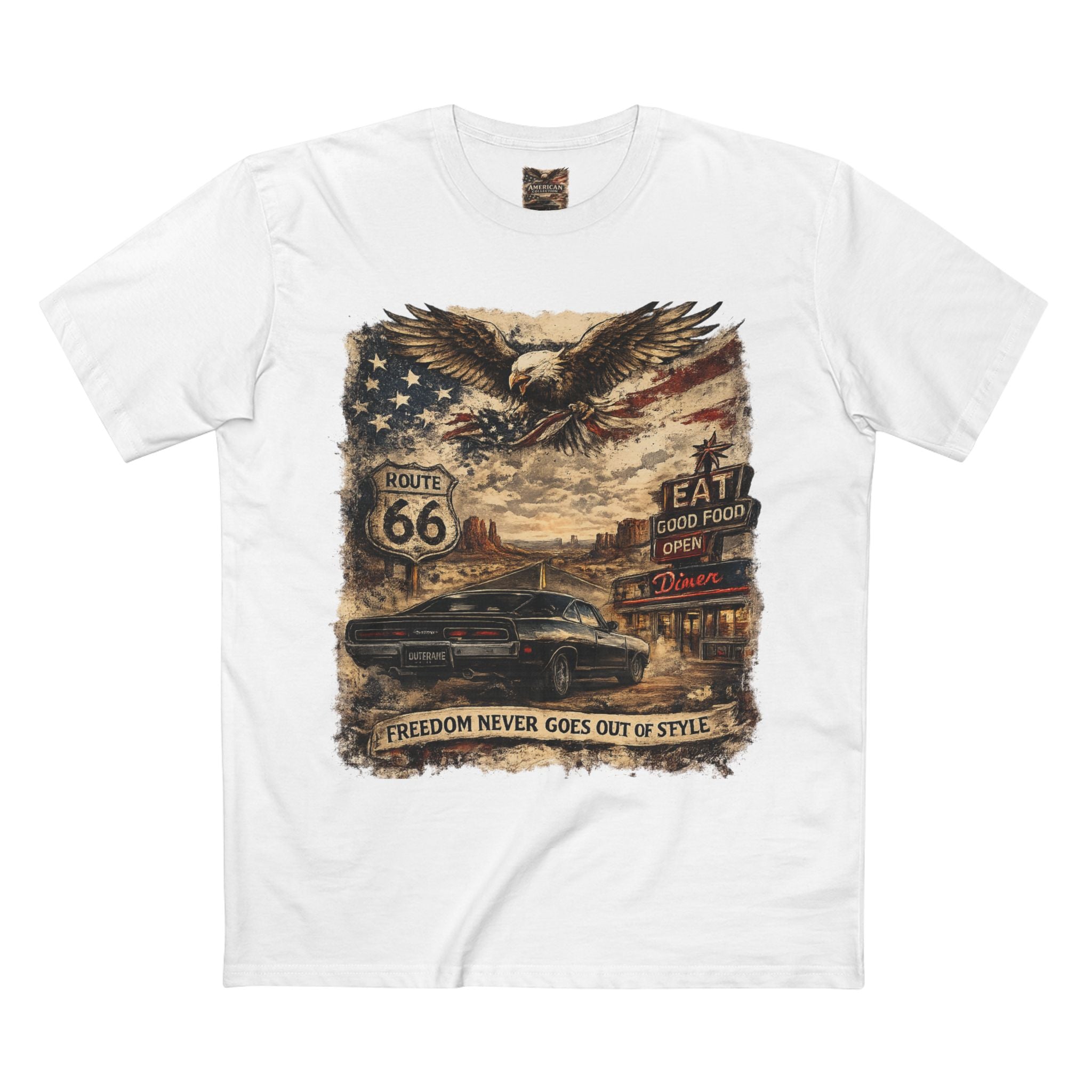 Freedom Never Goes Out of Style – Vintage American Muscle Car T-Shirt
