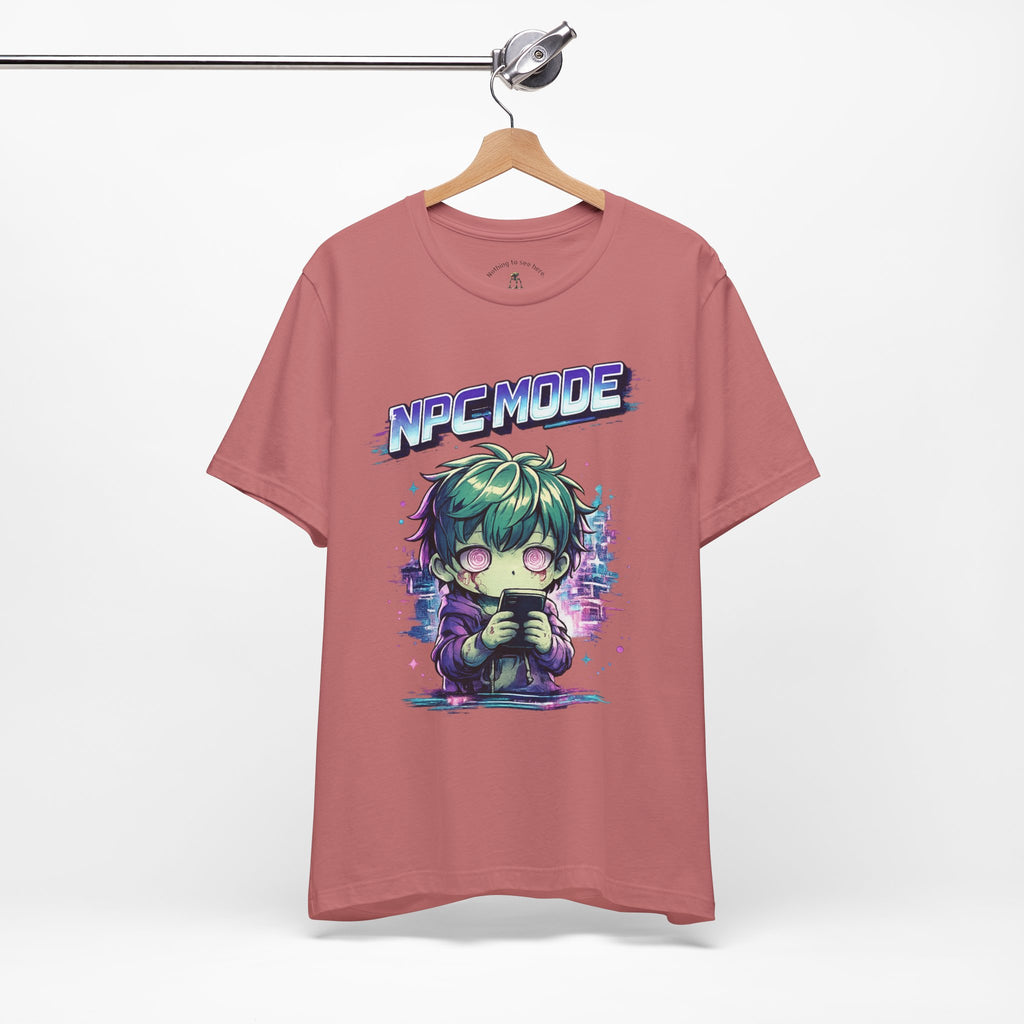 NPC MODE – Main Character Not Detected | Retro Anime Apocalypse T-Shirt