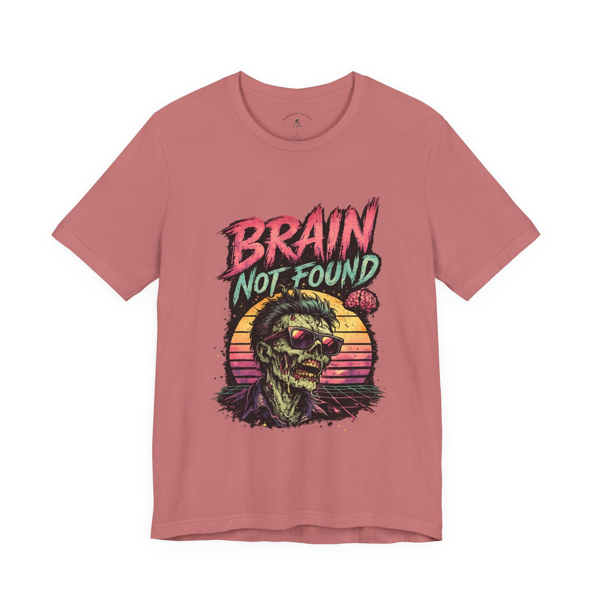 Brain Not Found – Please Restart Humanity Retro Zombie T-Shirt