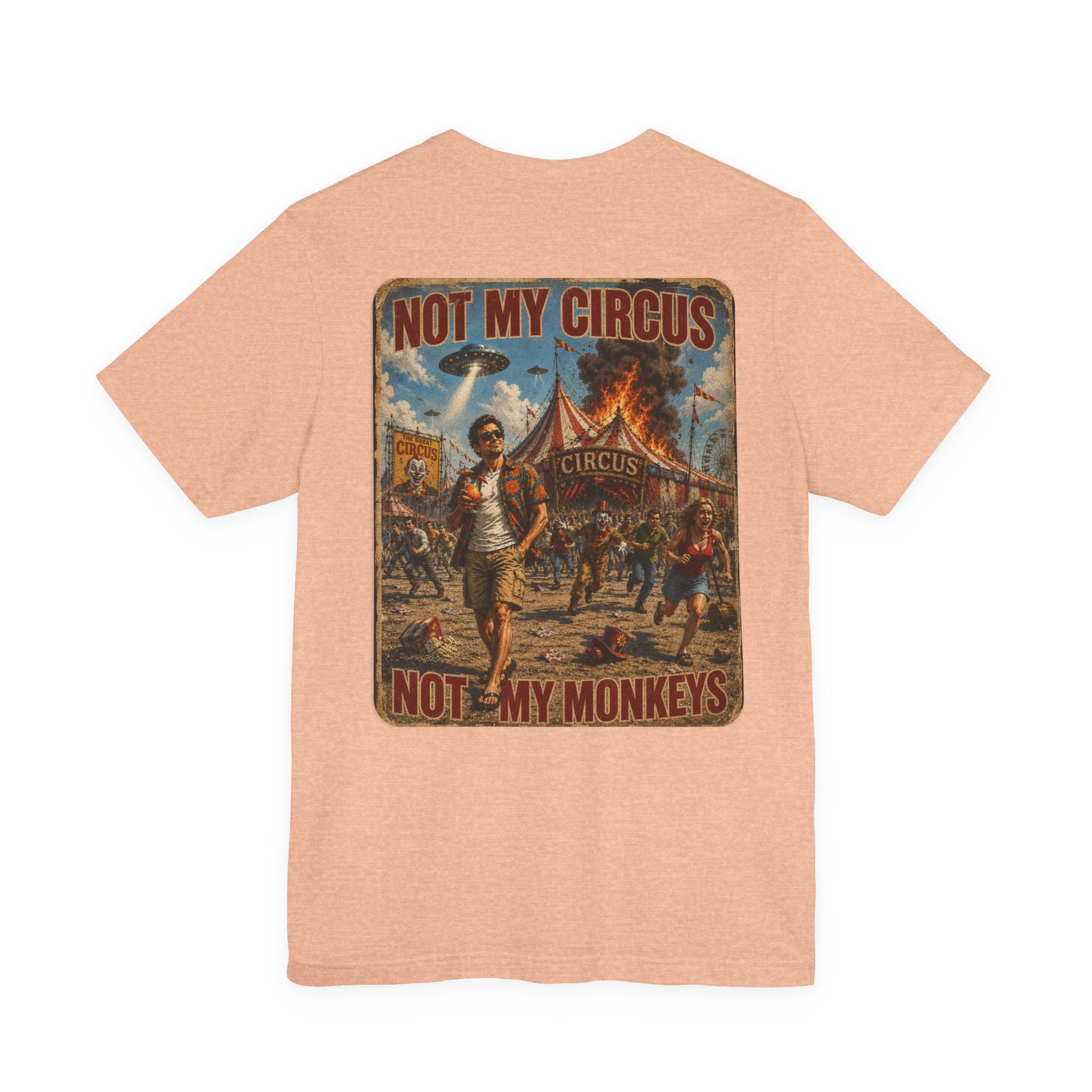 OUTFRAME – Not My Circus Not My Monkeys | Retro Apocalypse Graphic T-Shirt