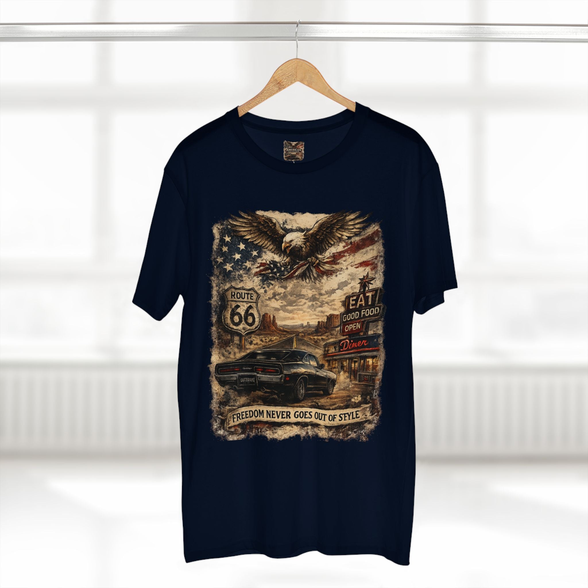 Freedom Never Goes Out of Style – Vintage American Muscle Car T-Shirt