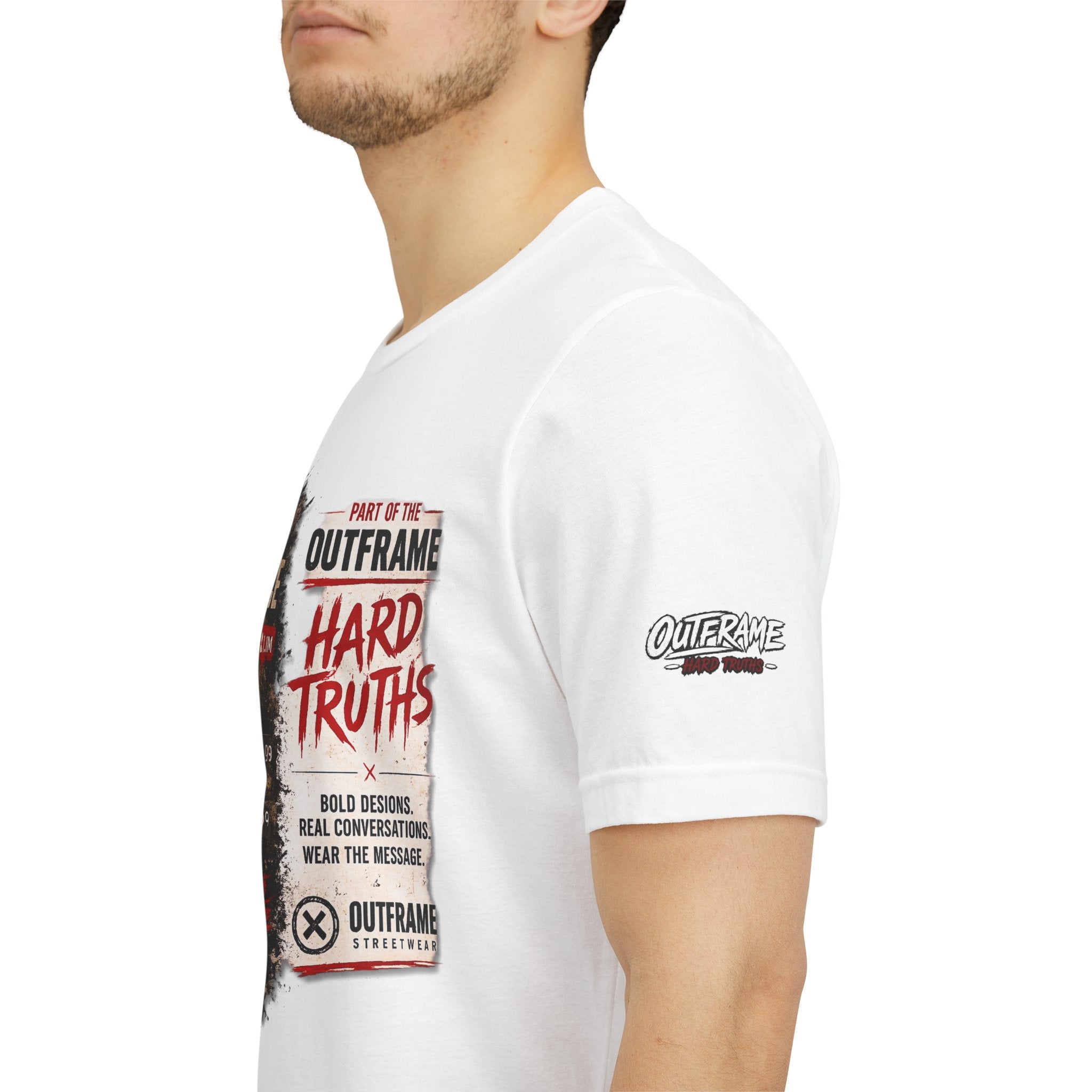 Fake Confidence – OUTFRAME Hard Truths Editorial Graphic T-Shirt