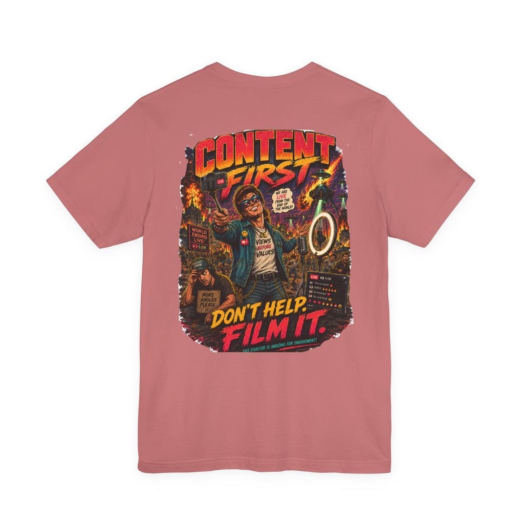 Content First Retro Apocalypse T-Shirt | Don’t Help, Film It