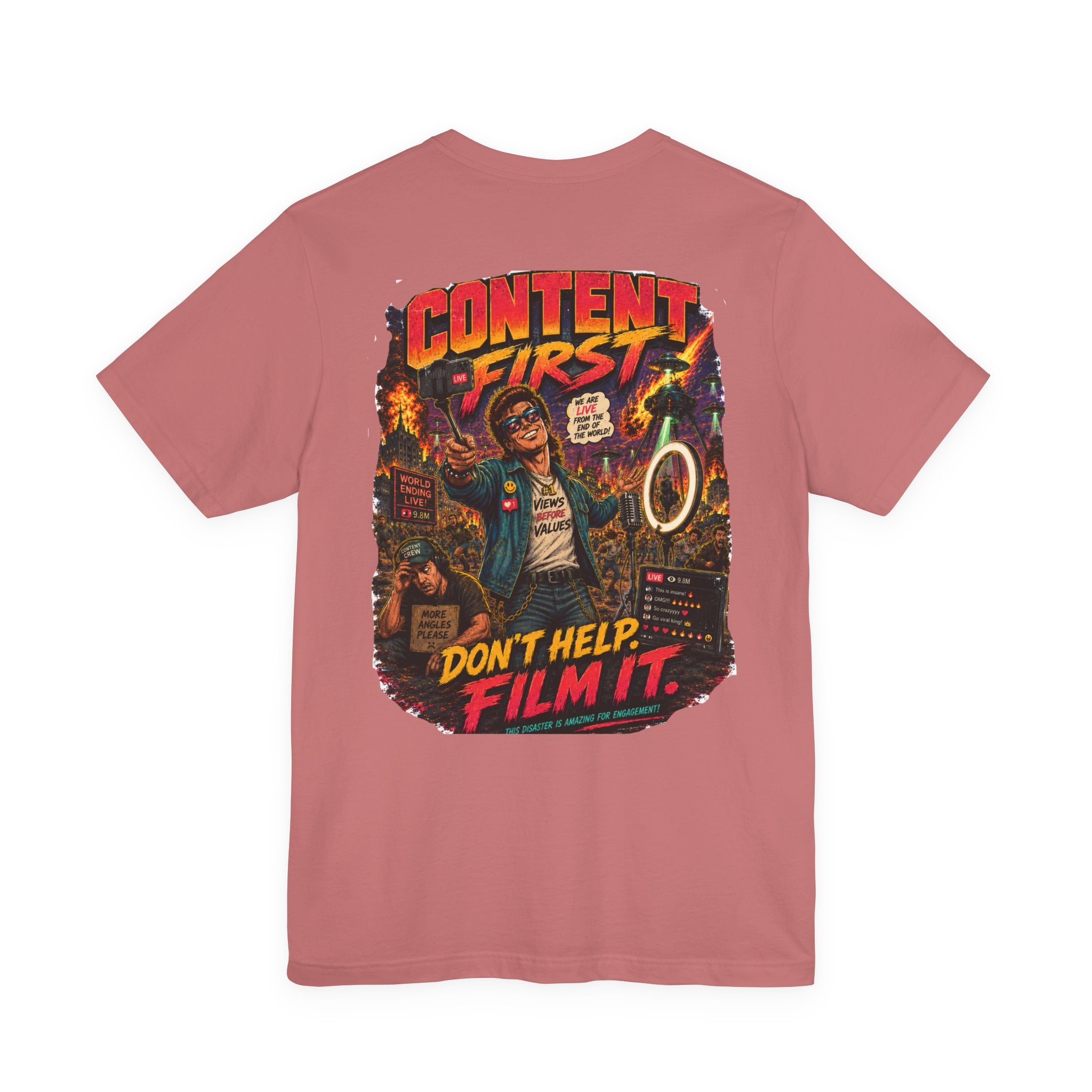 Content First Retro Apocalypse T-Shirt | Don’t Help, Film It