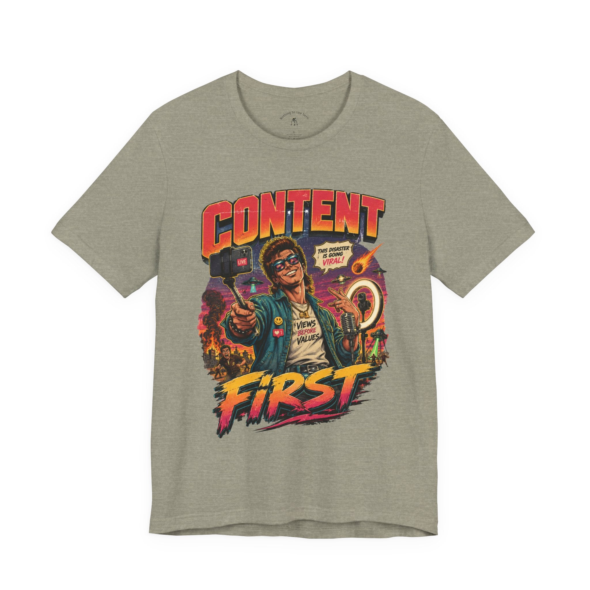 Content First Retro Apocalypse T-Shirt | Don’t Help, Film It