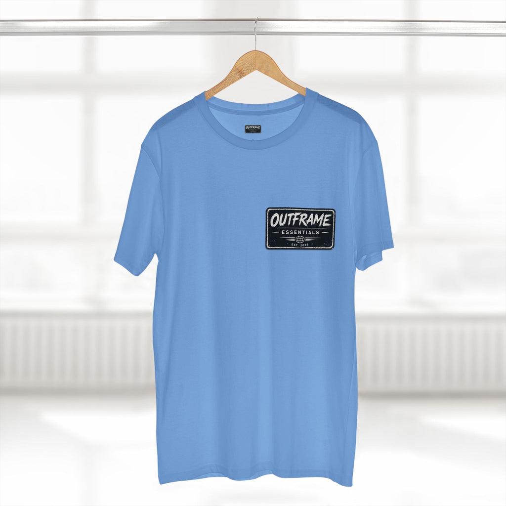 Outframe Essentials Logo Tee — Minimal Patch Chest T‑Shirt