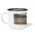Enamel Camp Cup — American Eagle Vintage Flag Design