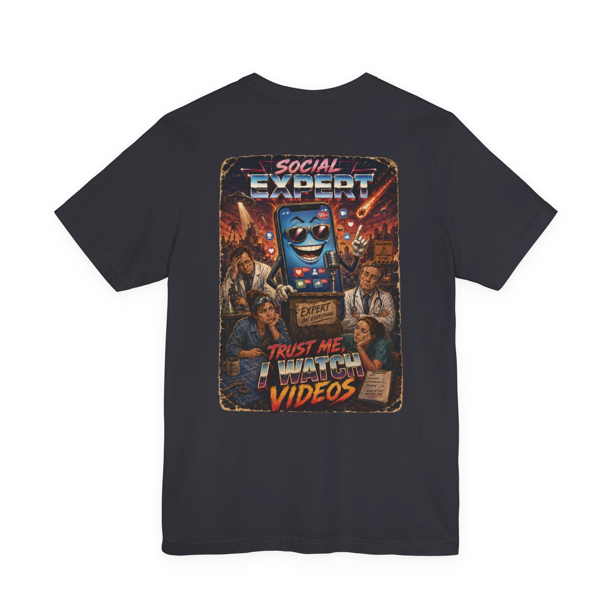 Social Expert Retro Sci-Fi T-Shirt | Trust Me, I Watch Videos