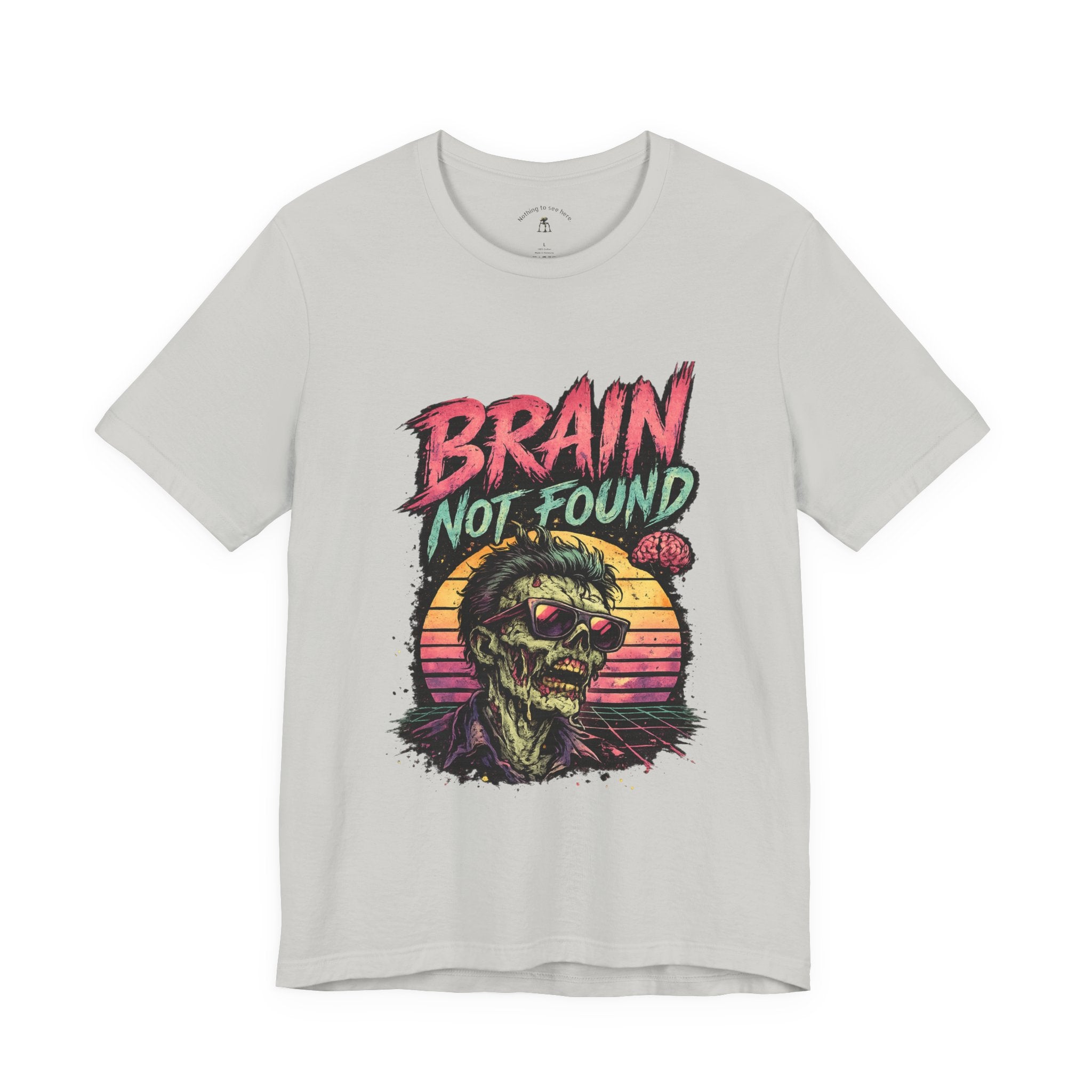 Brain Not Found – Please Restart Humanity Retro Zombie T-Shirt