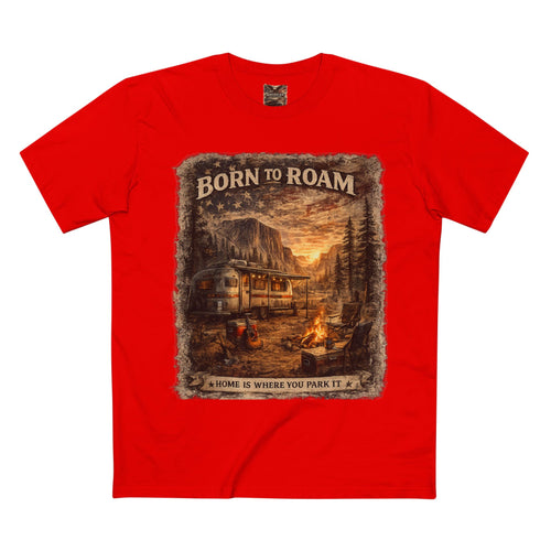 Born to Roam – Vintage Camper & National Parks Graphic T-Shirt | American Collection
