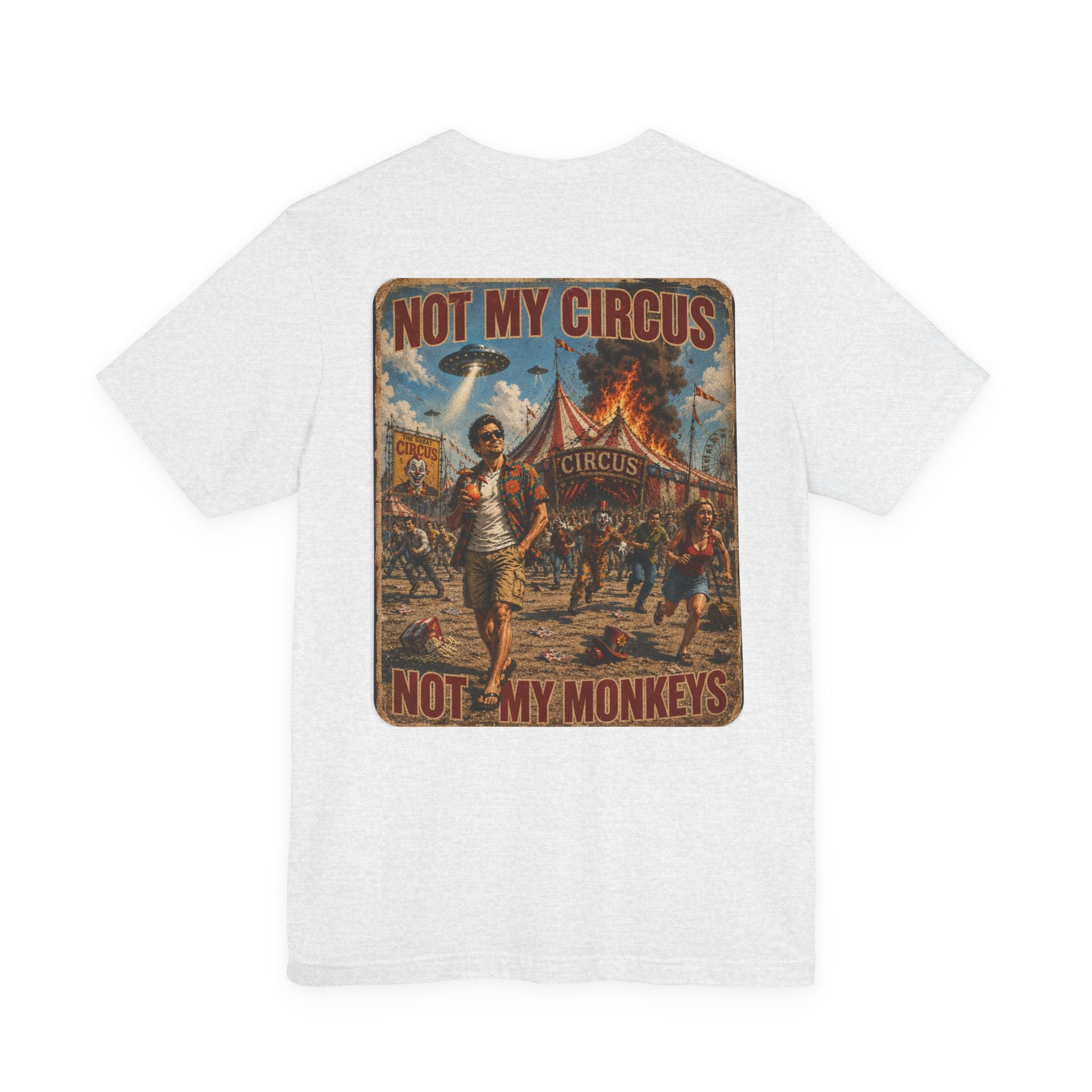 OUTFRAME – Not My Circus Not My Monkeys | Retro Apocalypse Graphic T-Shirt