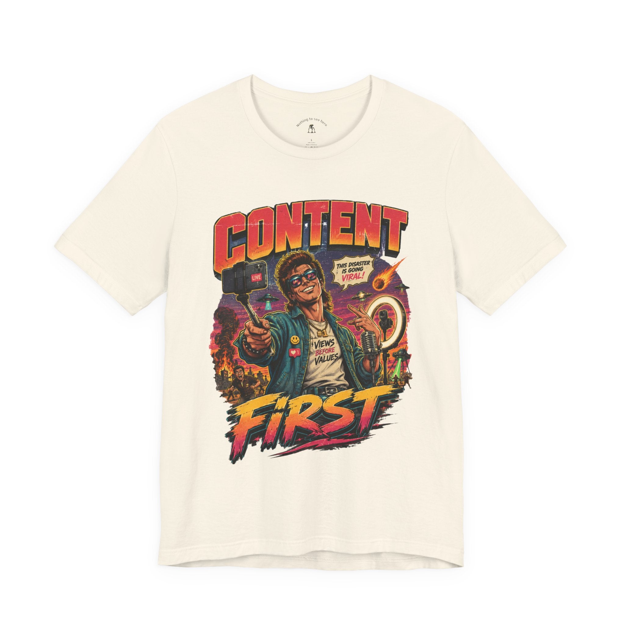 Content First Retro Apocalypse T-Shirt | Don’t Help, Film It
