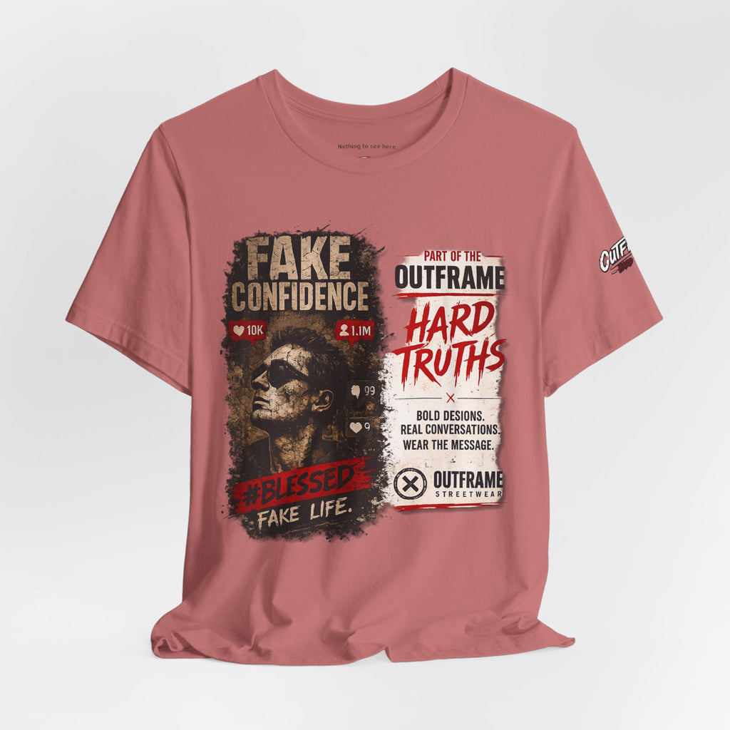 Fake Confidence – OUTFRAME Hard Truths Editorial Graphic T-Shirt