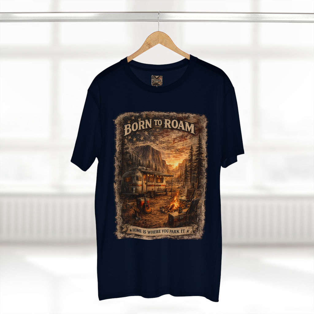 Born to Roam – Vintage Camper & National Parks Graphic T-Shirt | American Collection