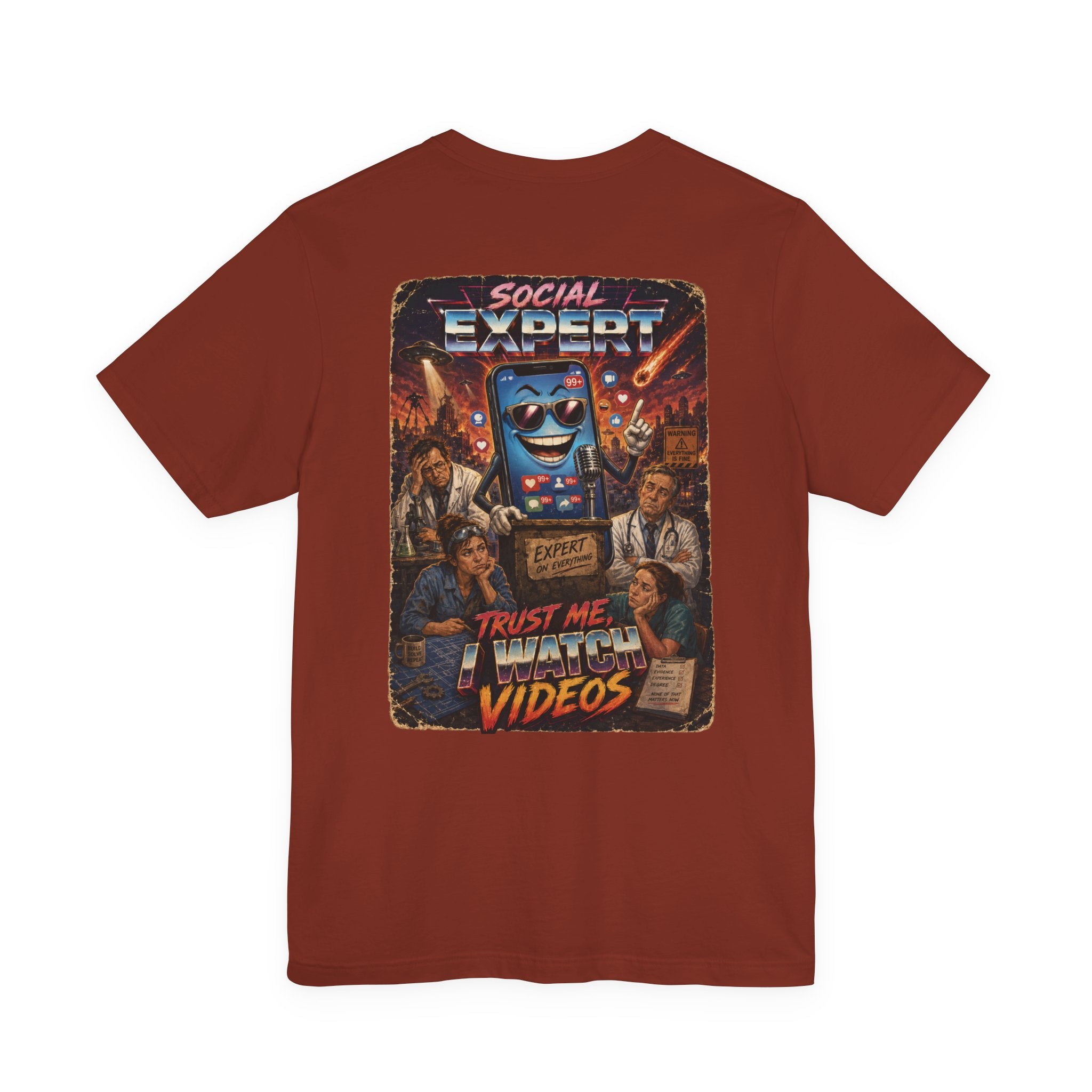 Social Expert Retro Sci-Fi T-Shirt | Trust Me, I Watch Videos