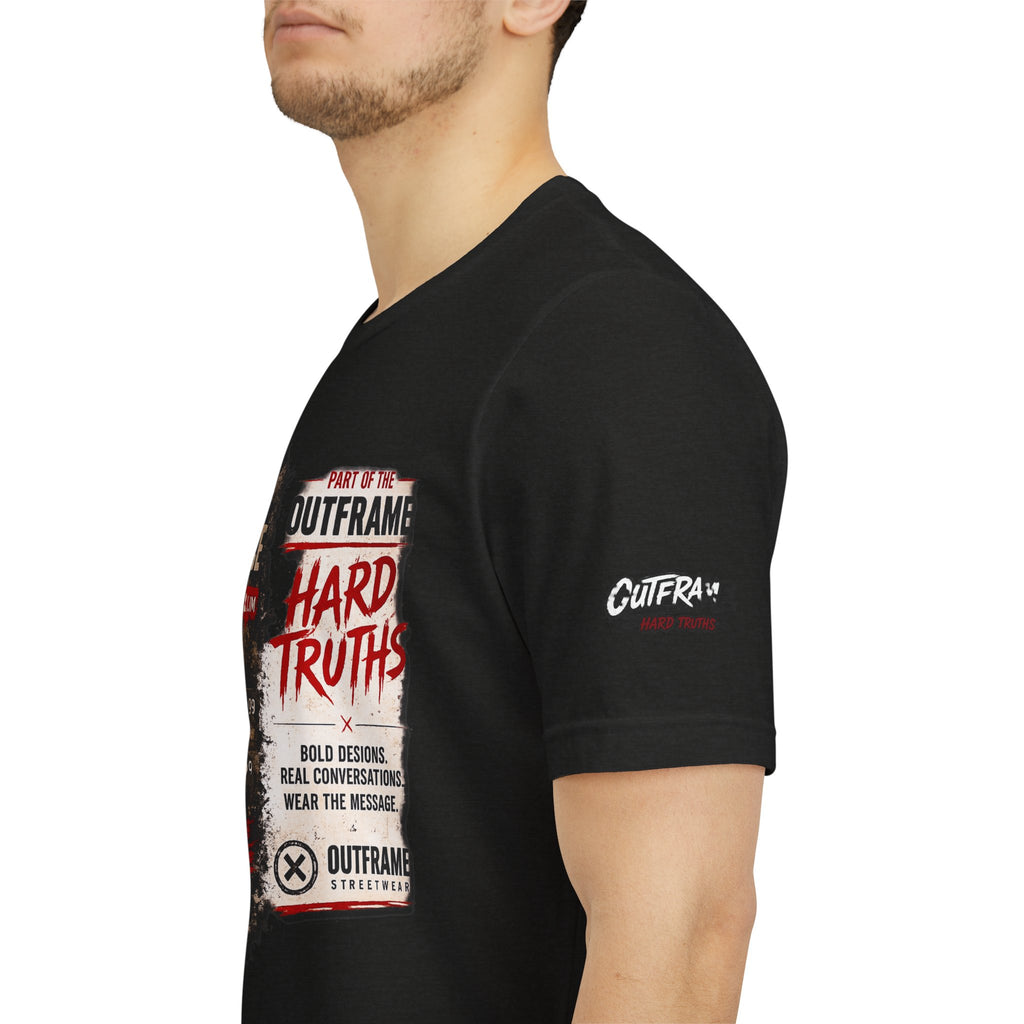 Fake Confidence – OUTFRAME Hard Truths Editorial Graphic T-Shirt
