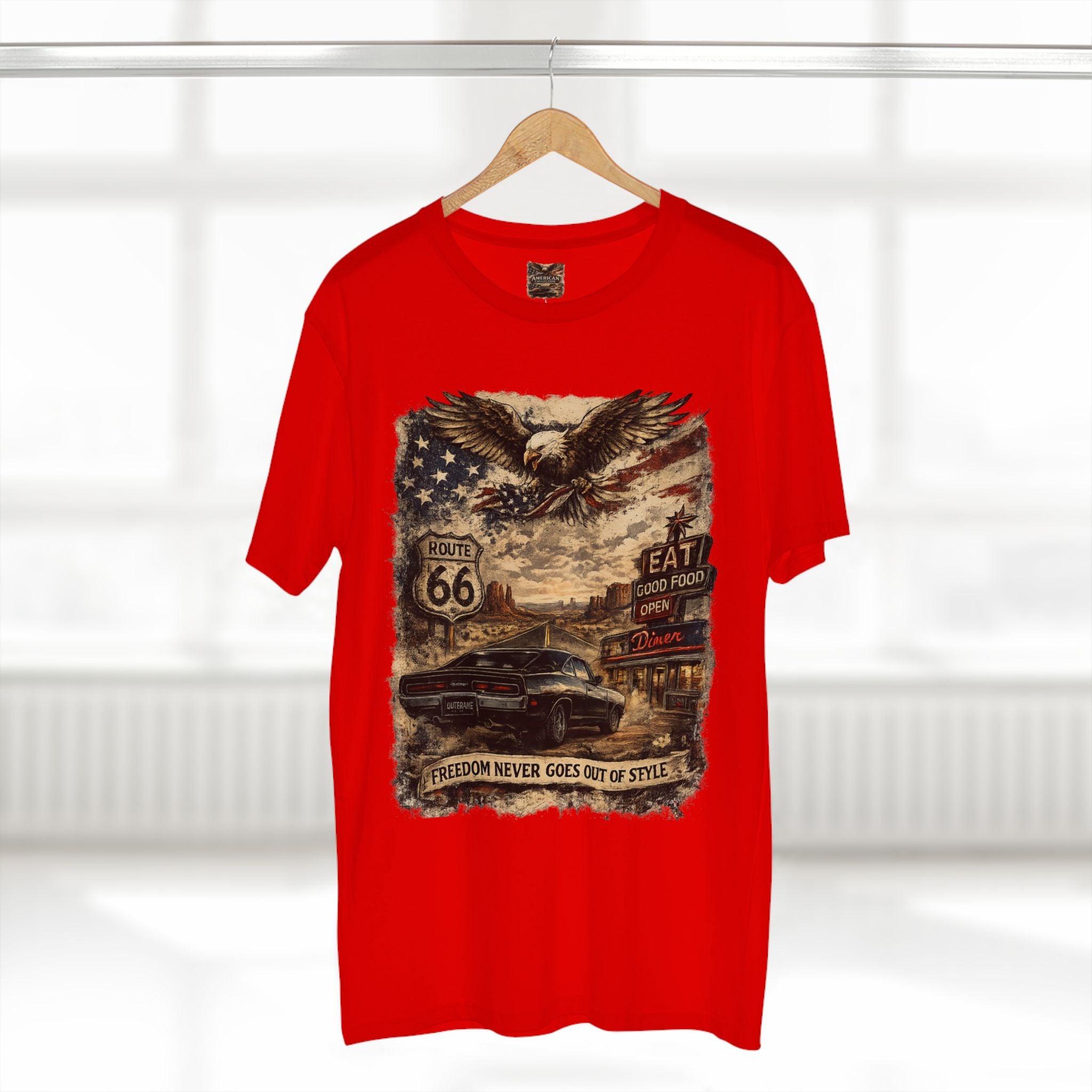 Freedom Never Goes Out of Style – Vintage American Muscle Car T-Shirt
