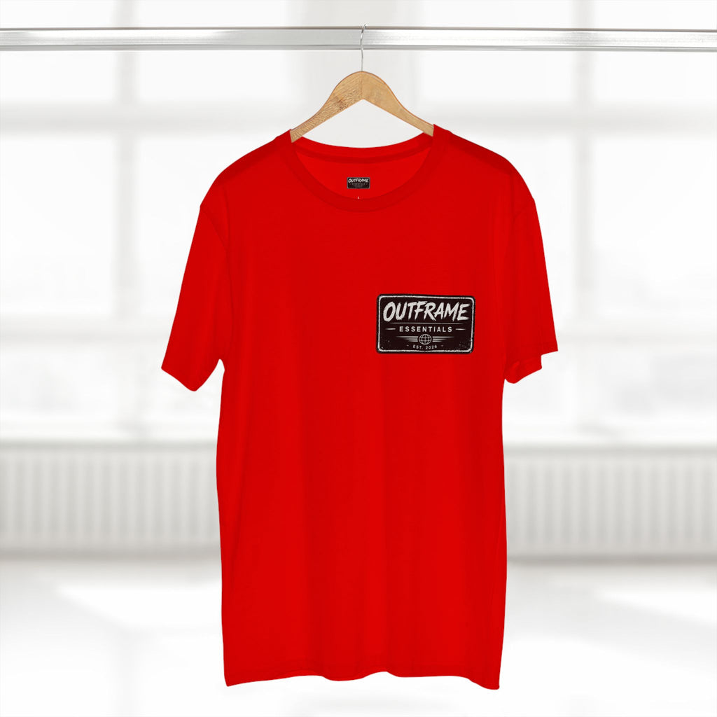 Outframe Essentials Logo Tee — Minimal Patch Chest T‑Shirt