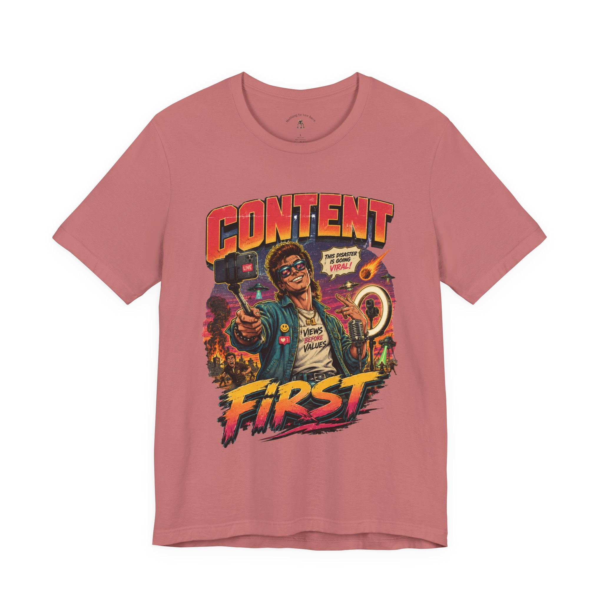 Content First Retro Apocalypse T-Shirt | Don’t Help, Film It