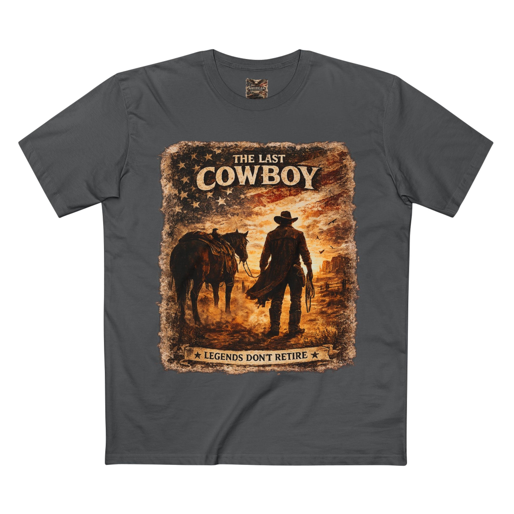 The Last Cowboy – Vintage Western Graphic T-Shirt | American Collection