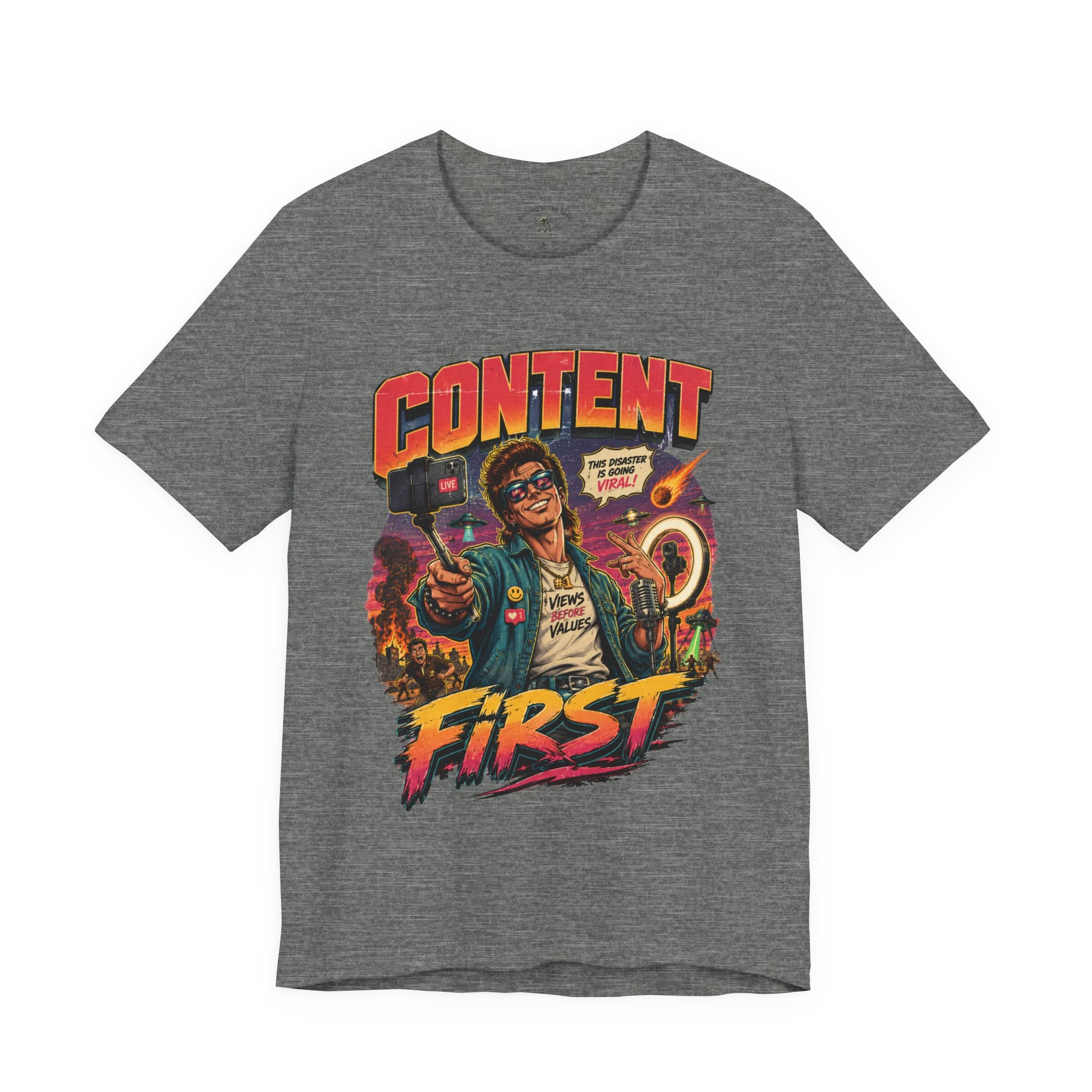 Content First Retro Apocalypse T-Shirt | Don’t Help, Film It