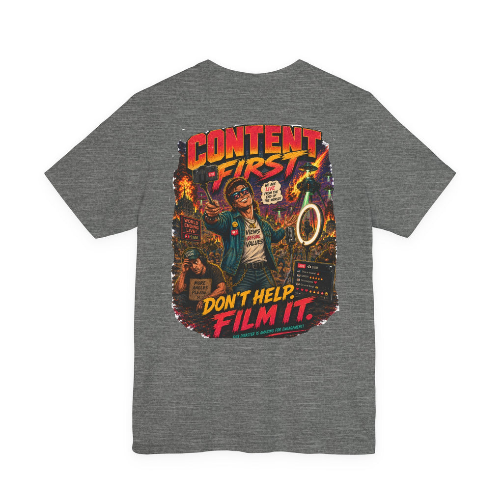 Content First Retro Apocalypse T-Shirt | Don’t Help, Film It