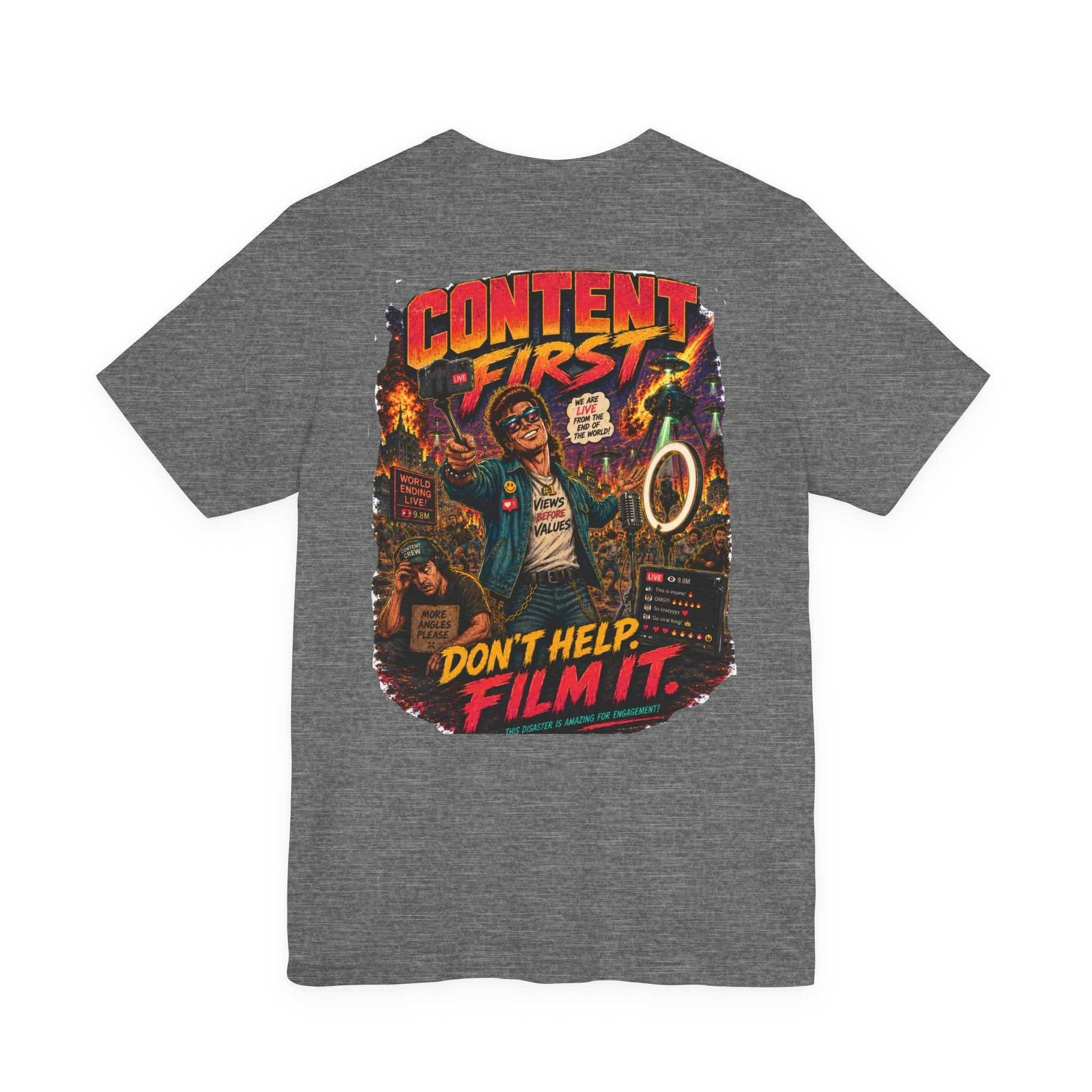Content First Retro Apocalypse T-Shirt | Don’t Help, Film It