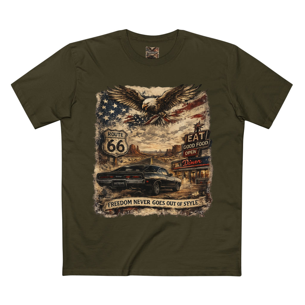 Freedom Never Goes Out of Style – Vintage American Muscle Car T-Shirt