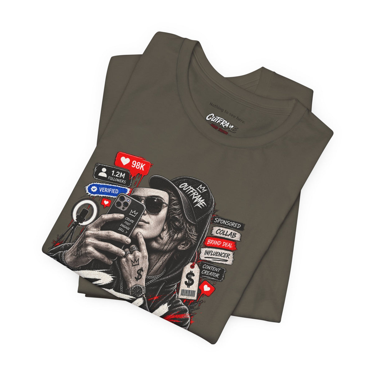 Graphic Tee — "Sell Yourself" Social Media Satire T-Shirt