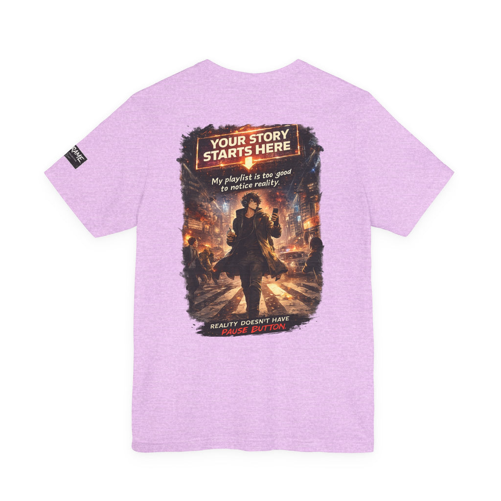 Main Character Graphic Tee — "Your Story Starts Here" Anime Streetwear