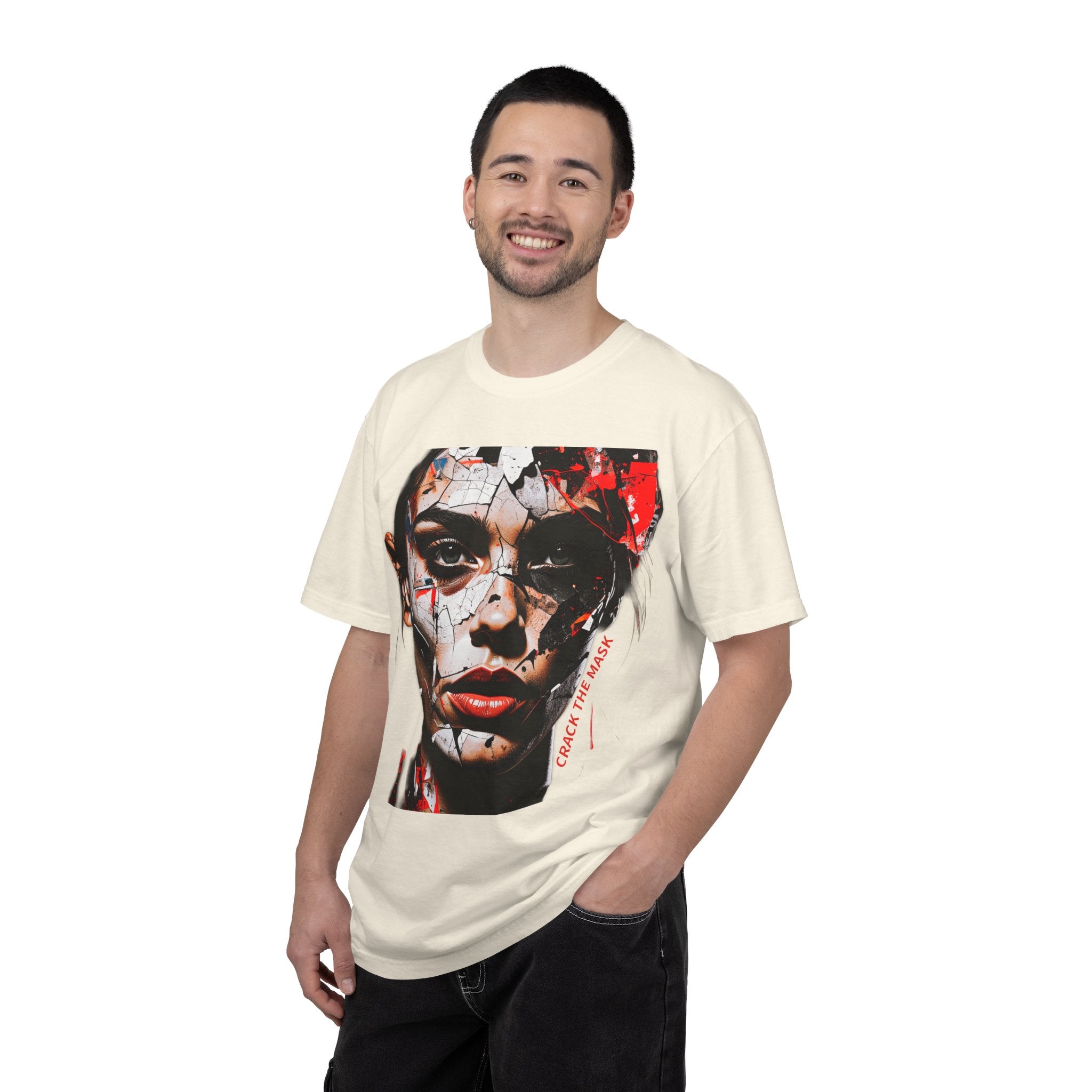 CRACK THE MASK – Dark Statement Graphic Tee