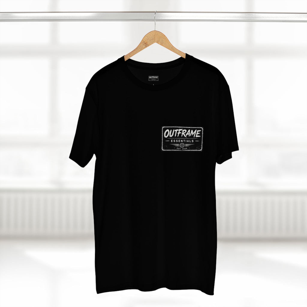 Outframe Essentials Logo Tee — Minimal Patch Chest T‑Shirt