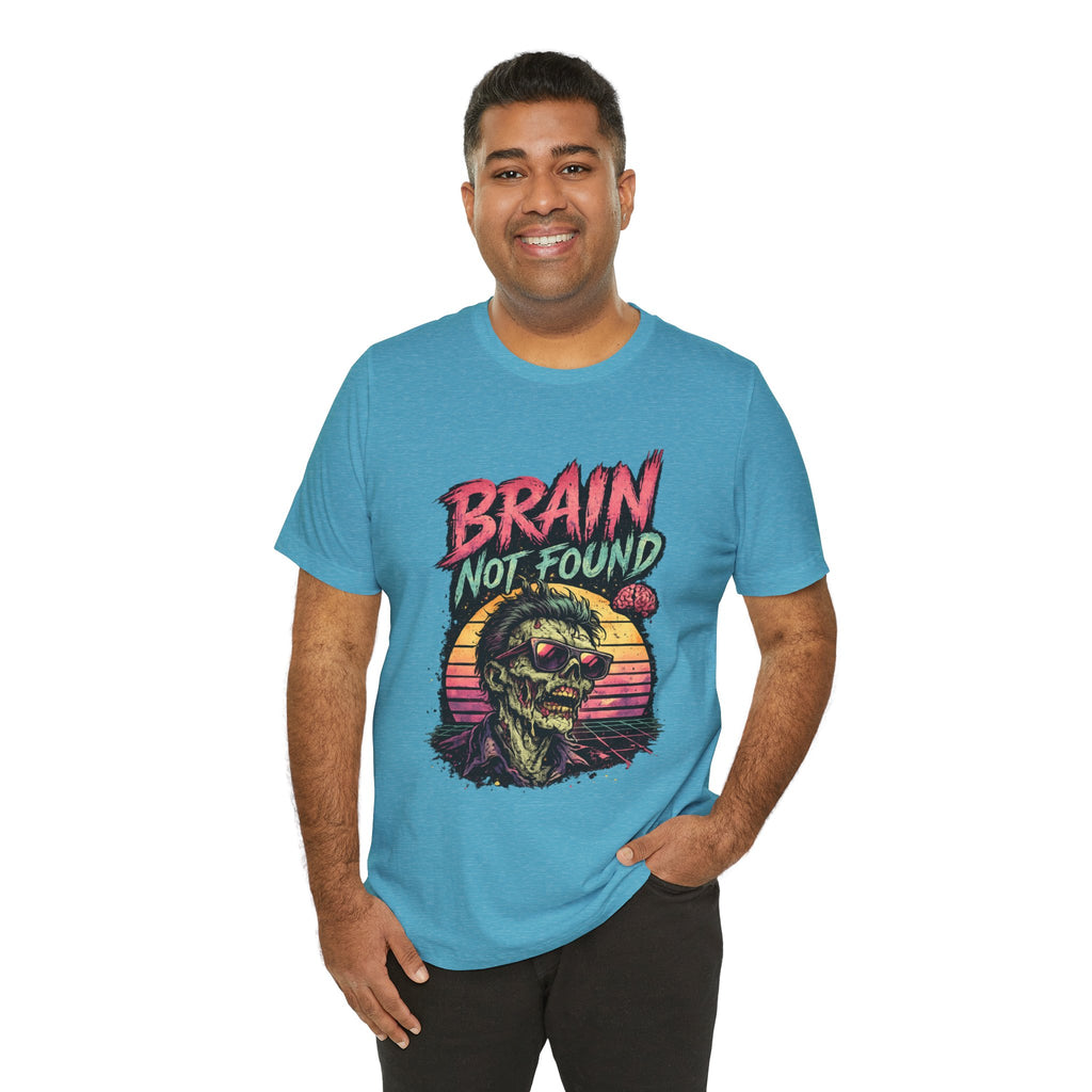 Brain Not Found – Please Restart Humanity Retro Zombie T-Shirt