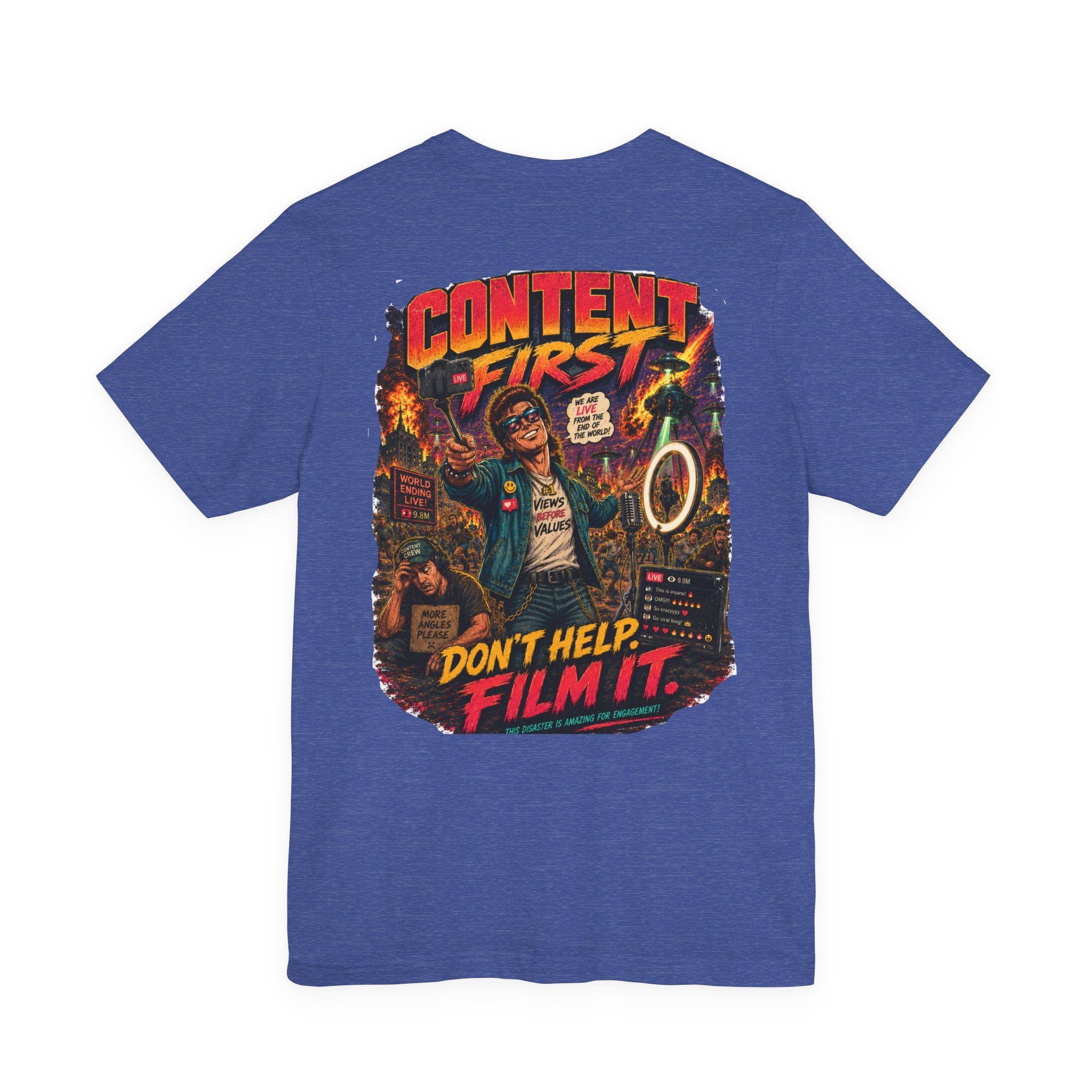 Content First Retro Apocalypse T-Shirt | Don’t Help, Film It