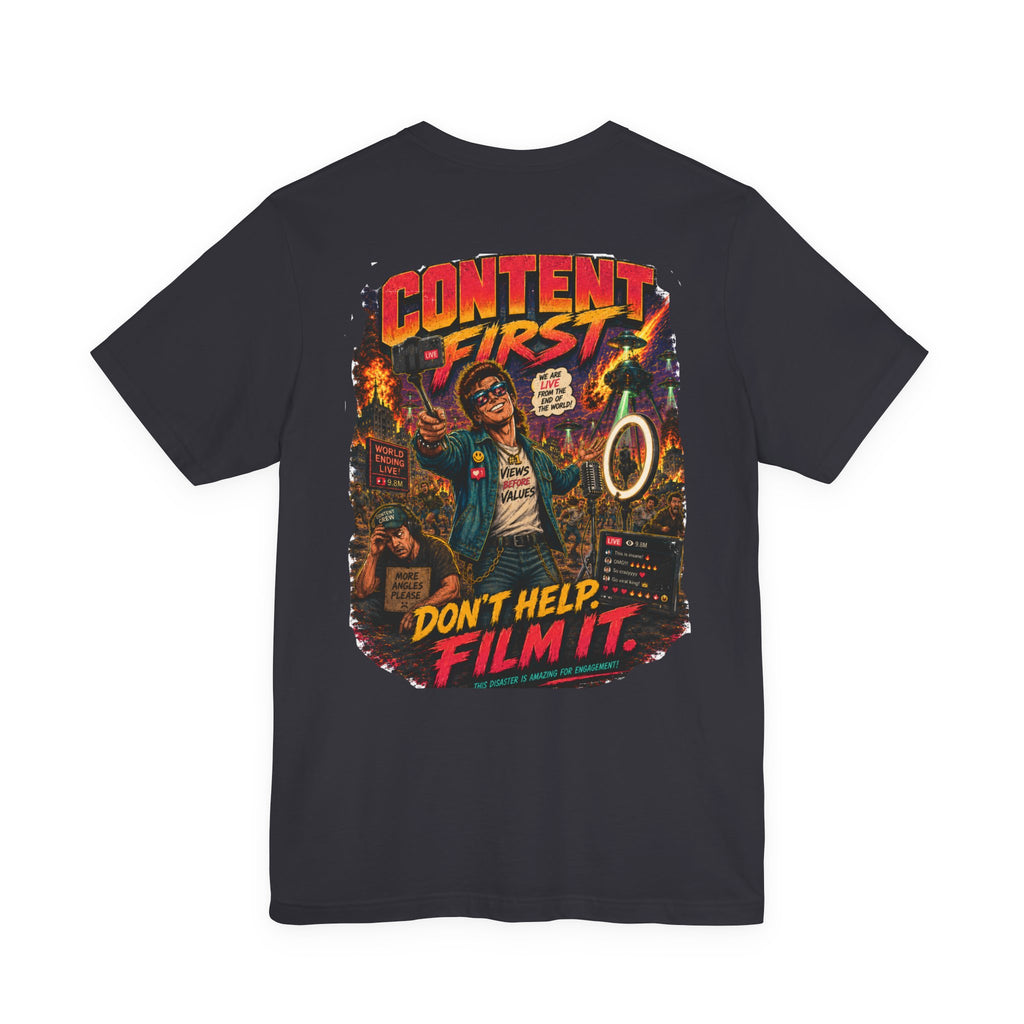 Content First Retro Apocalypse T-Shirt | Don’t Help, Film It