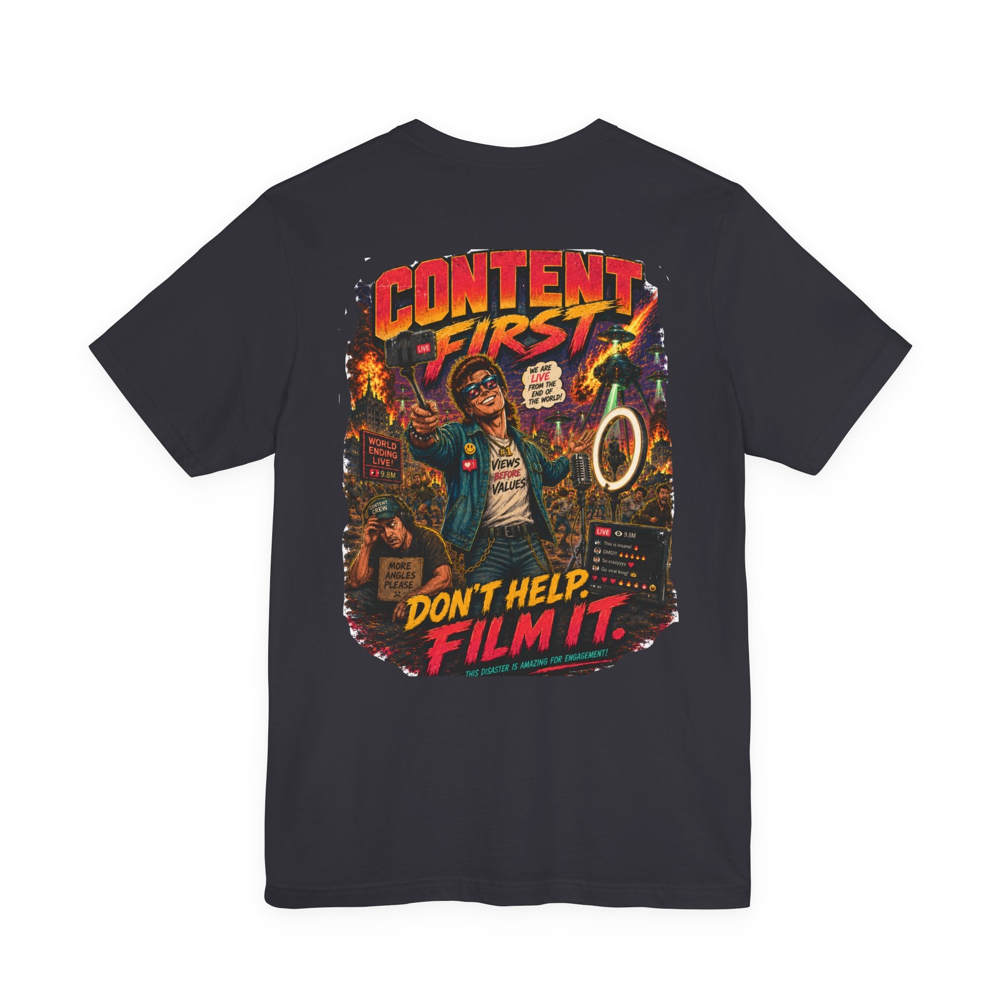Content First Retro Apocalypse T-Shirt | Don’t Help, Film It