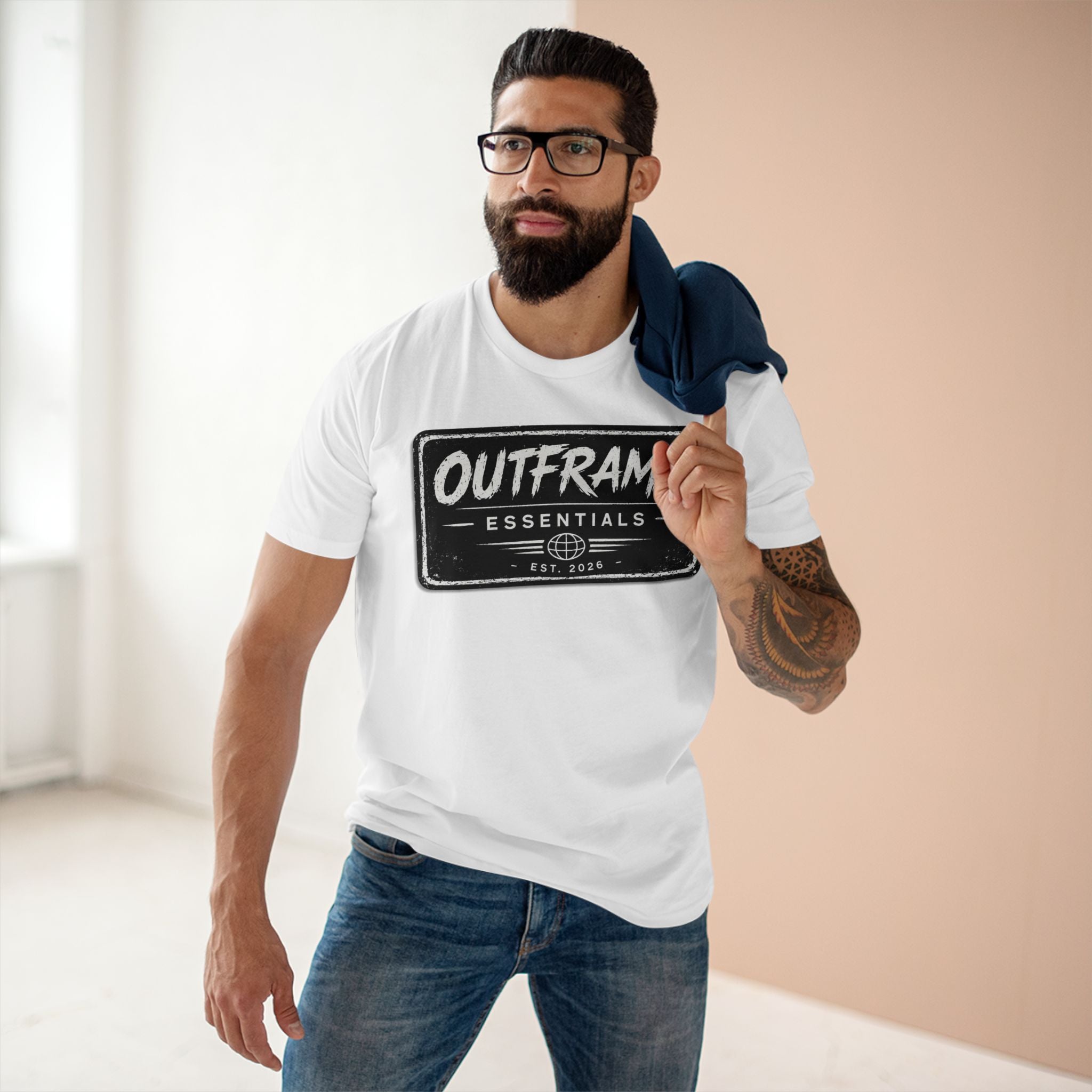 OUTFRAME® Essentials Logo T-Shirt | Premium Minimalist Streetwear | Signature Collection