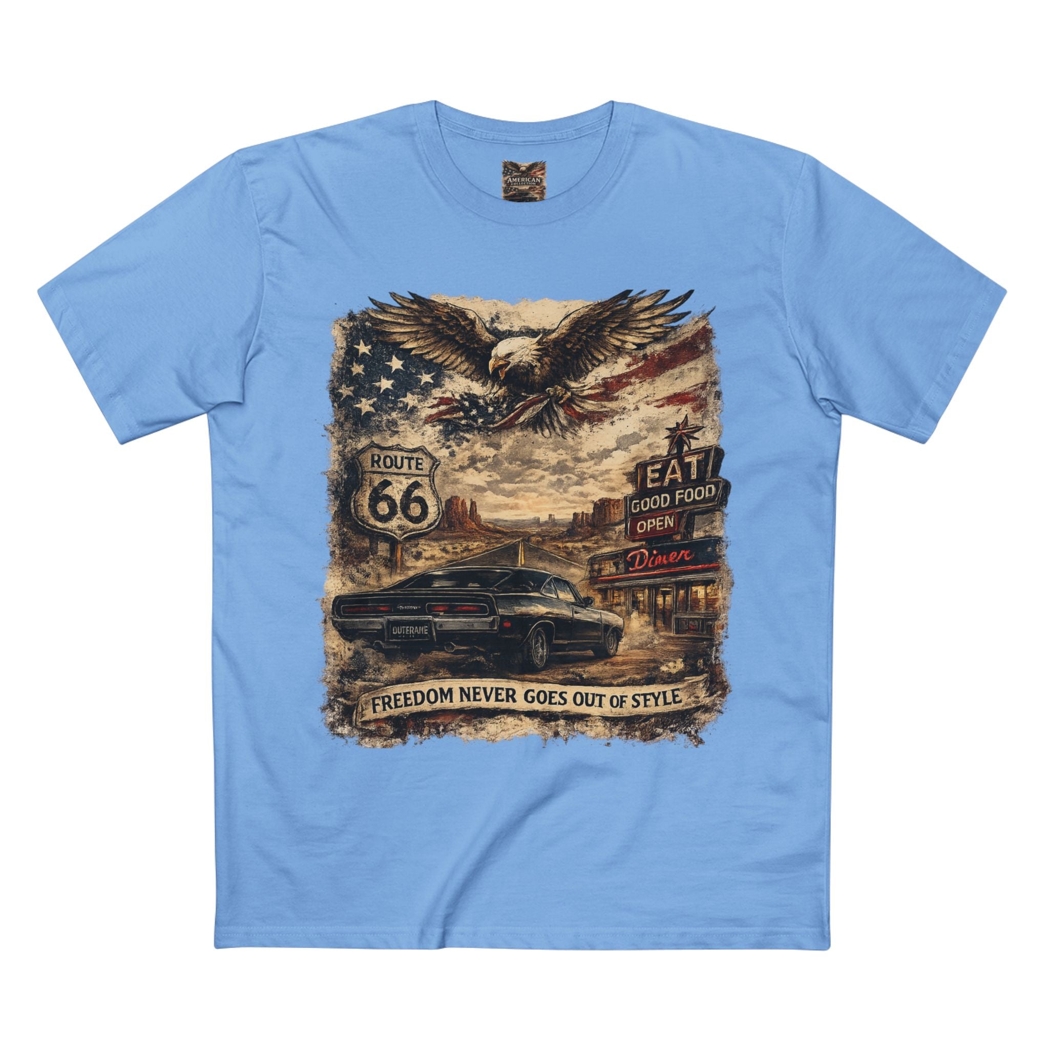 Freedom Never Goes Out of Style – Vintage American Muscle Car T-Shirt